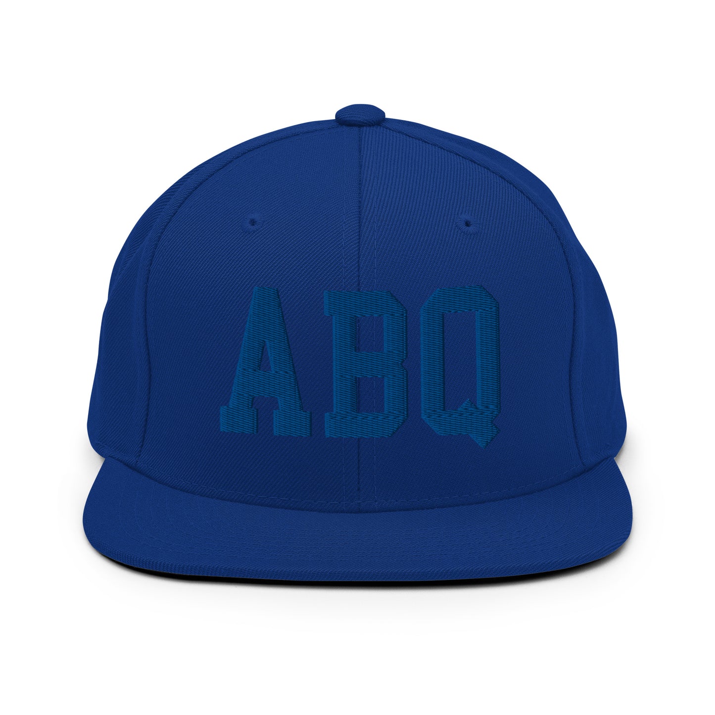 College-Style Classic Snapback Hat • Royal Blue • ABQ Albuquerque Souvenir • YHM Designs - Image 07