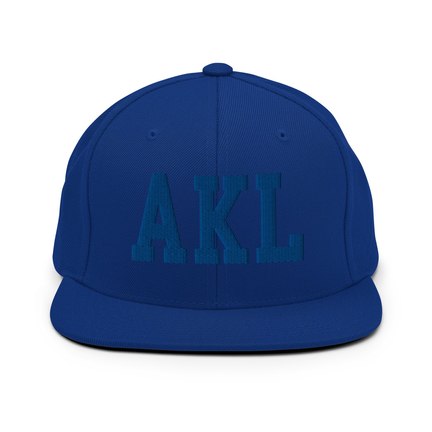 College-Style Classic Snapback Hat • Royal Blue • AKL Auckland • YHM Designs - Image 07