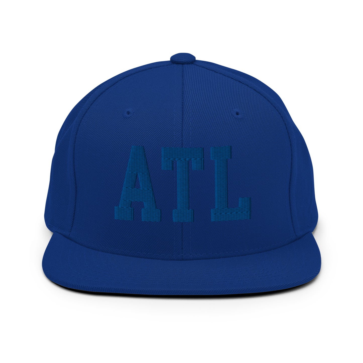 College-Style Classic Snapback Hat • Royal Blue • ATL Atlanta • YHM Designs - Image 07