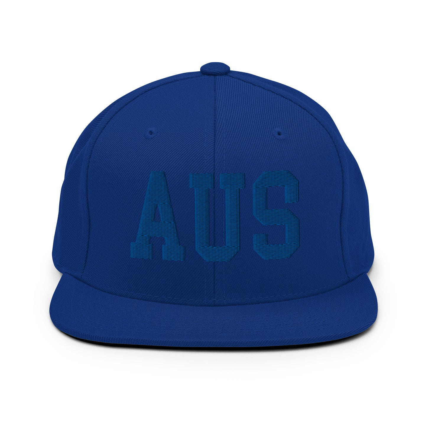 College-Style Classic Snapback Hat • Royal Blue • AUS Austin • YHM Designs - Image 07