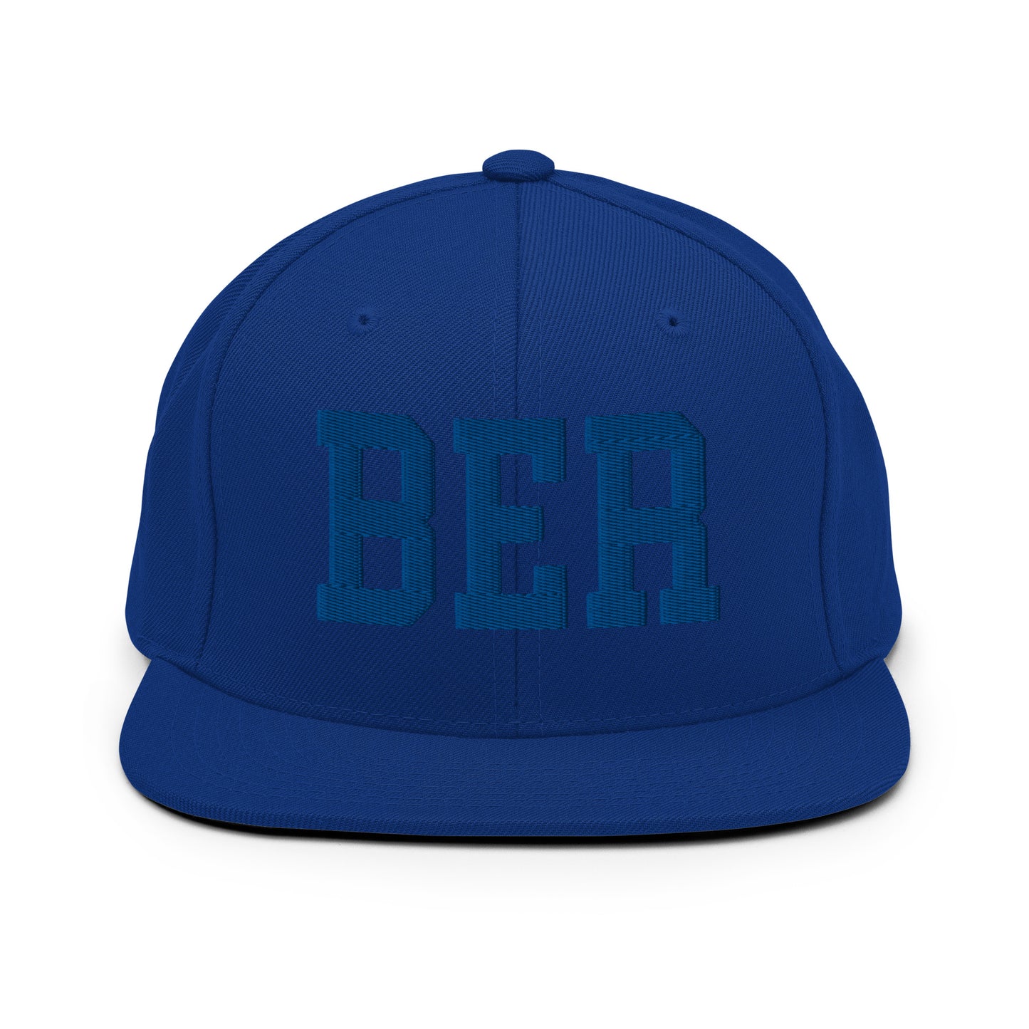 College-Style Classic Snapback Hat • Royal Blue • BER Berlin • YHM Designs - Image 07