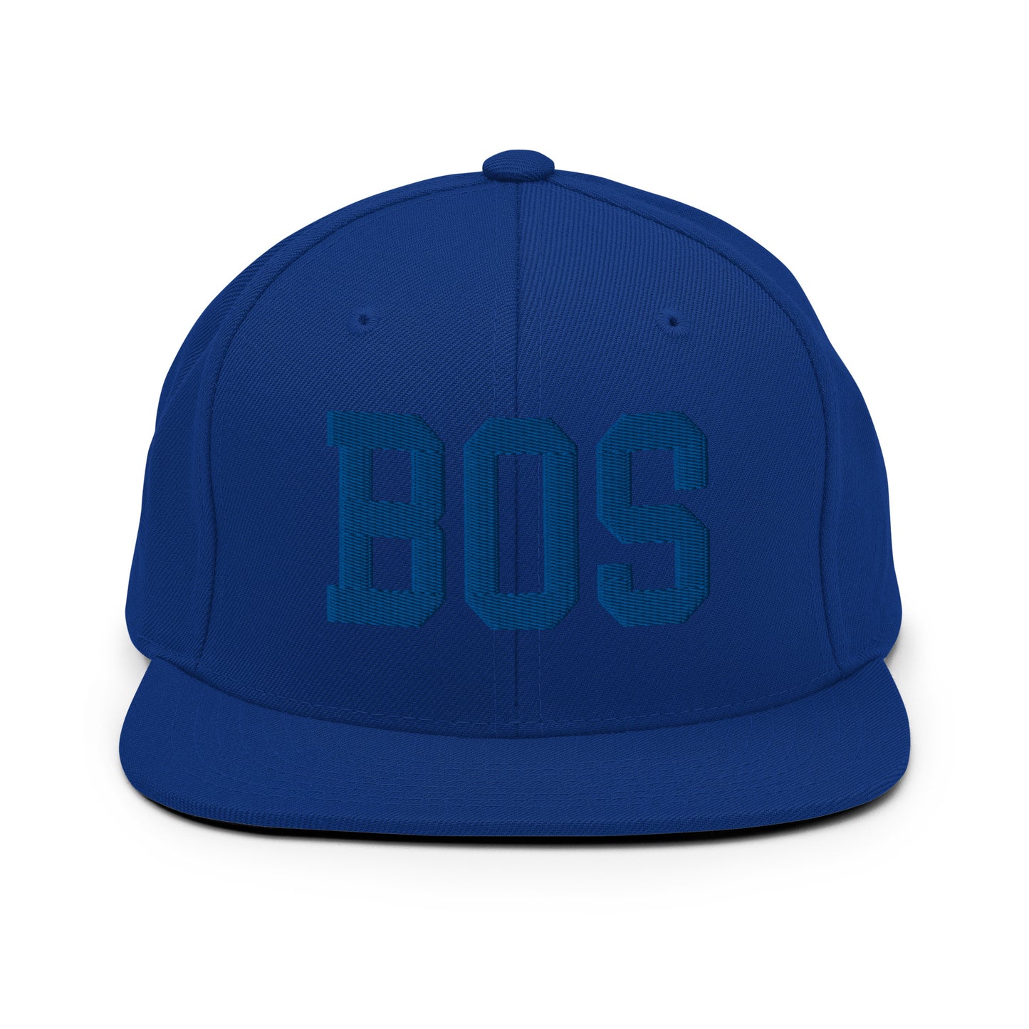 College-Style Classic Snapback Hat • Royal Blue • BOS Boston • YHM Designs - Image 07