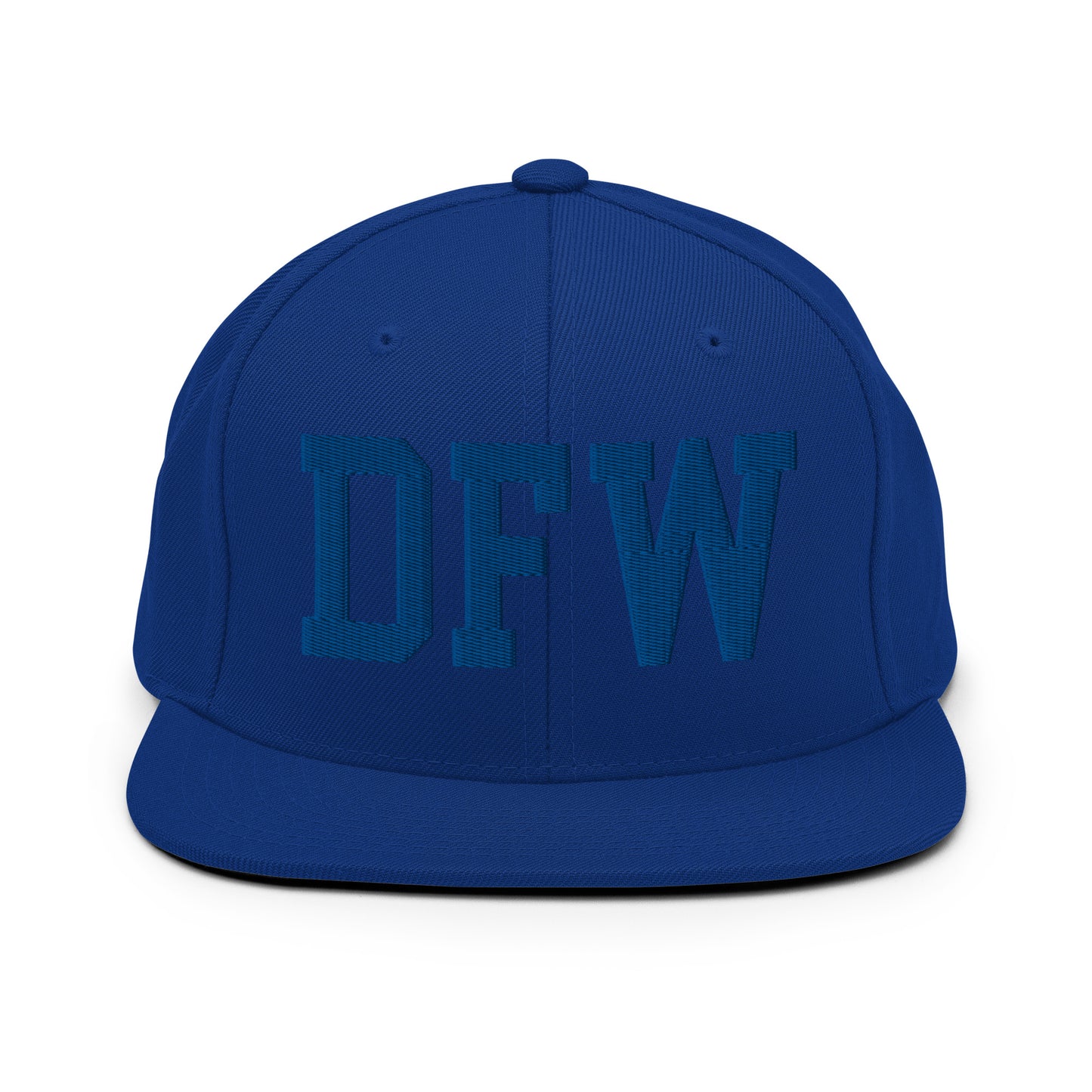 College-Style Classic Snapback Hat • Royal Blue • DFW Dallas • YHM Designs - Image 07