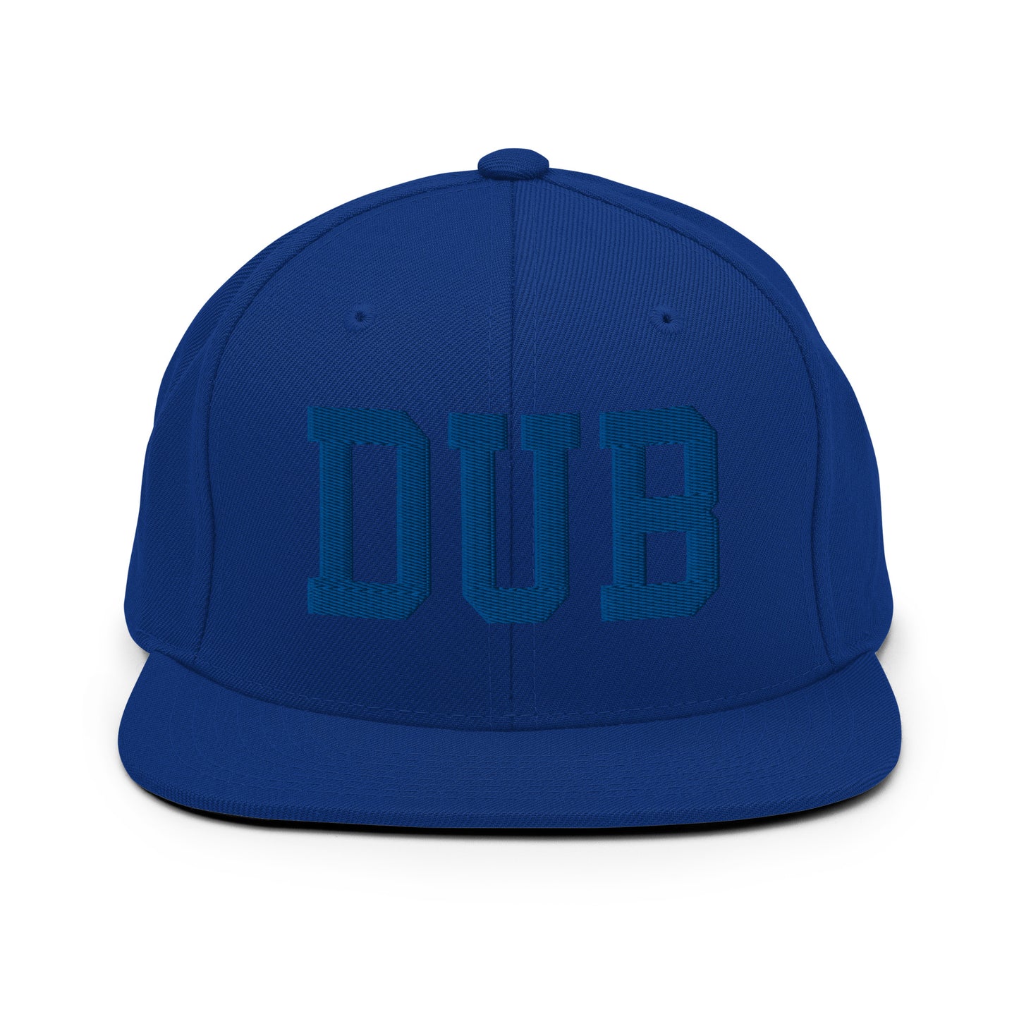 College-Style Classic Snapback Hat • Royal Blue • DUB Dublin • YHM Designs - Image 07