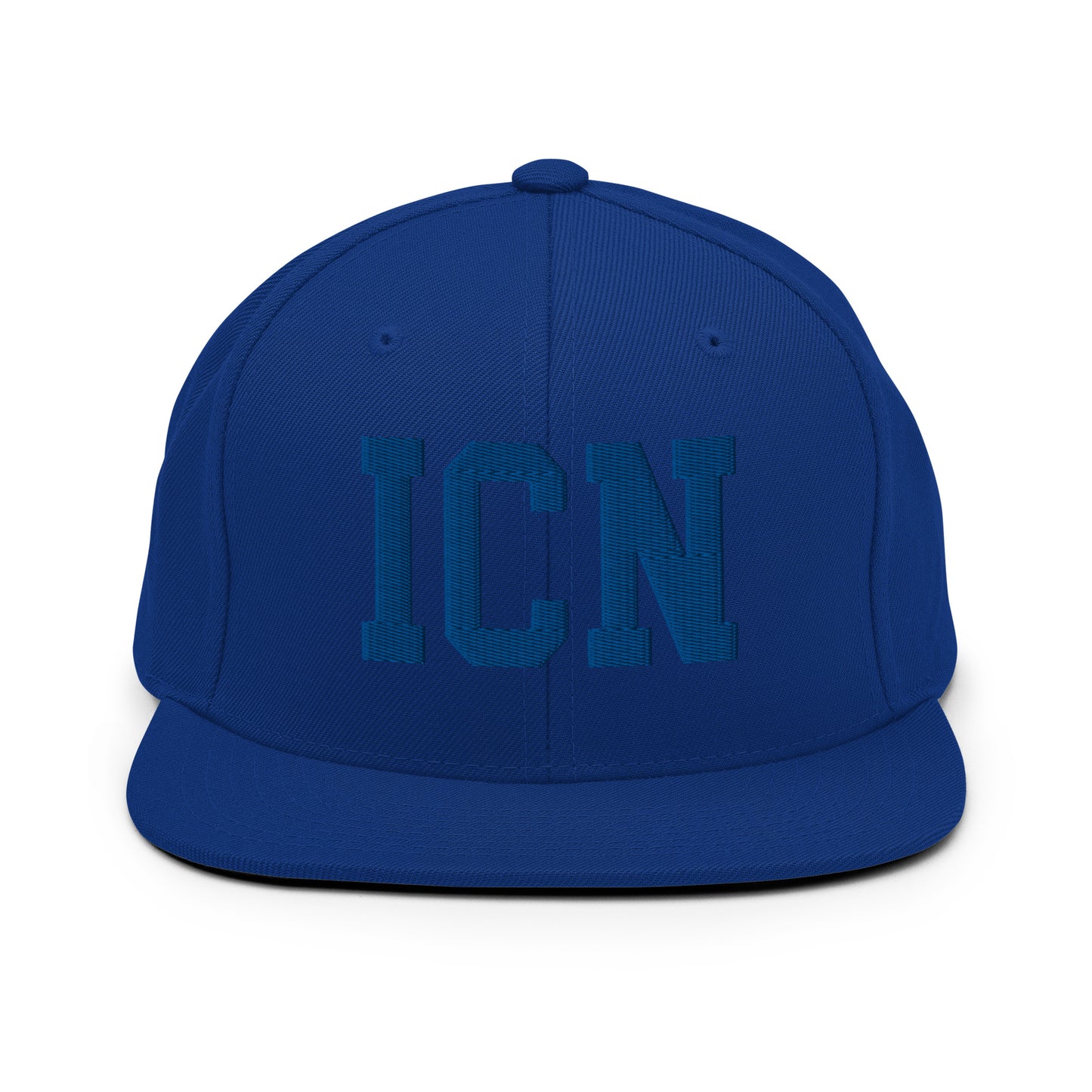 College-Style Classic Snapback Hat • Royal Blue • ICN Seoul • YHM Designs - Image 07
