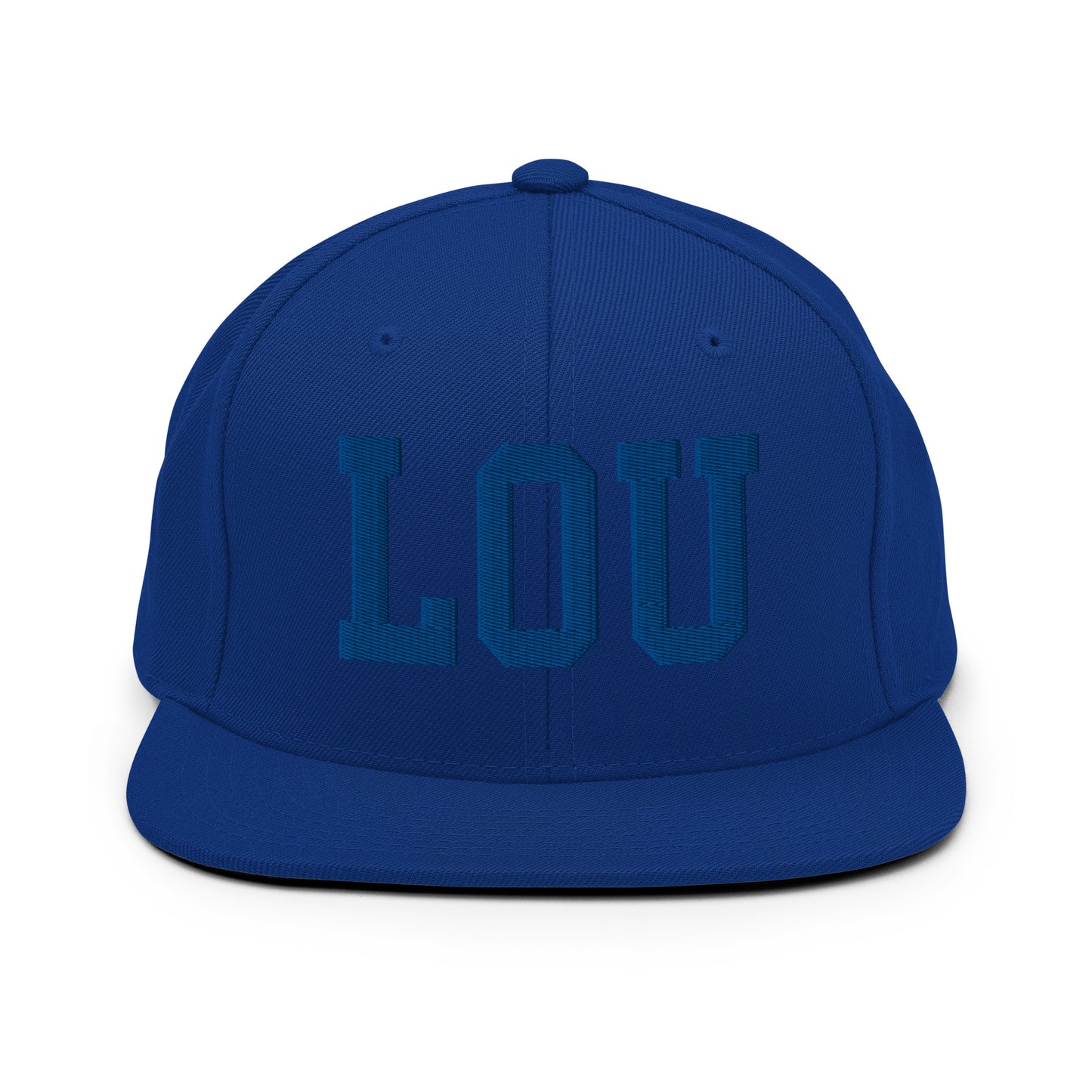 College-Style Classic Snapback Hat • Royal Blue • LOU Louisville • YHM Designs - Image 07