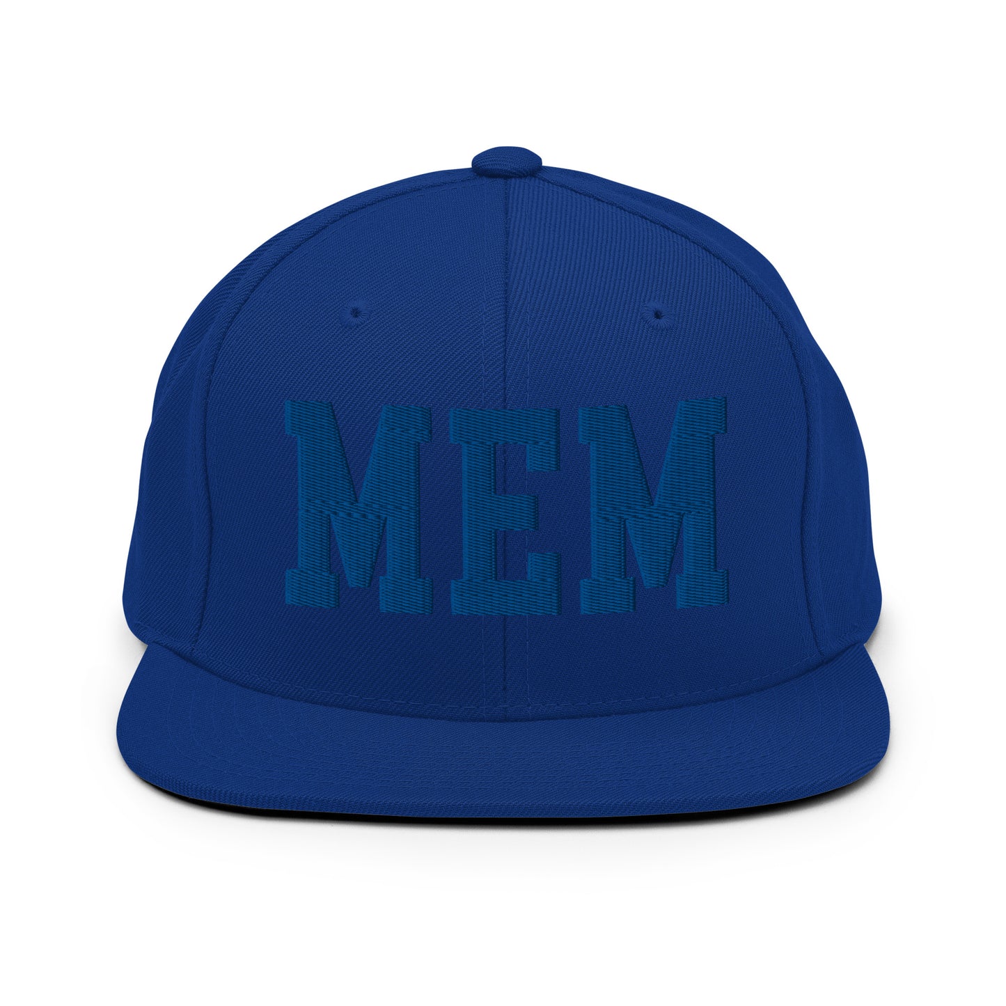 College-Style Classic Snapback Hat • Royal Blue • MEM Memphis • YHM Designs - Image 07
