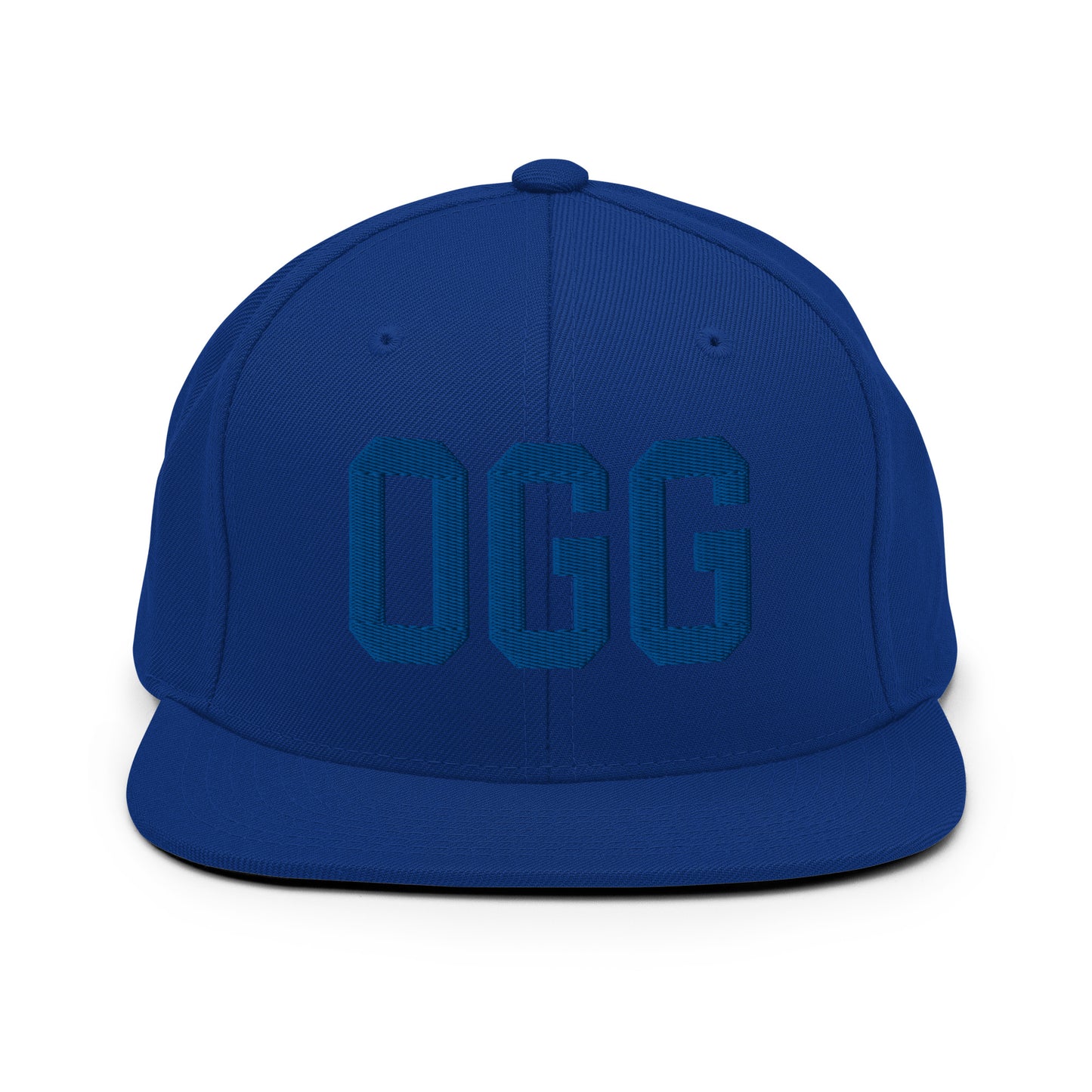 College-Style Classic Snapback Hat • Royal Blue • OGG Maui Souvenir • YHM Designs - Image 07