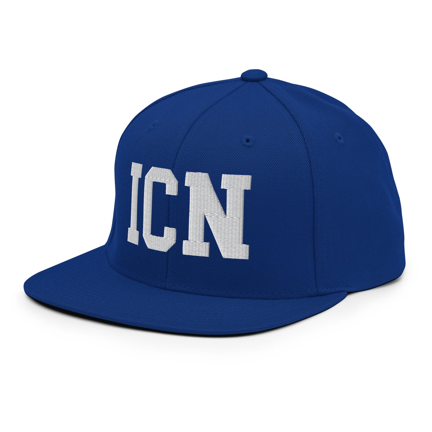 College-Style Classic Snapback Hat • White • ICN Seoul Souvenir • YHM Designs - Image 13