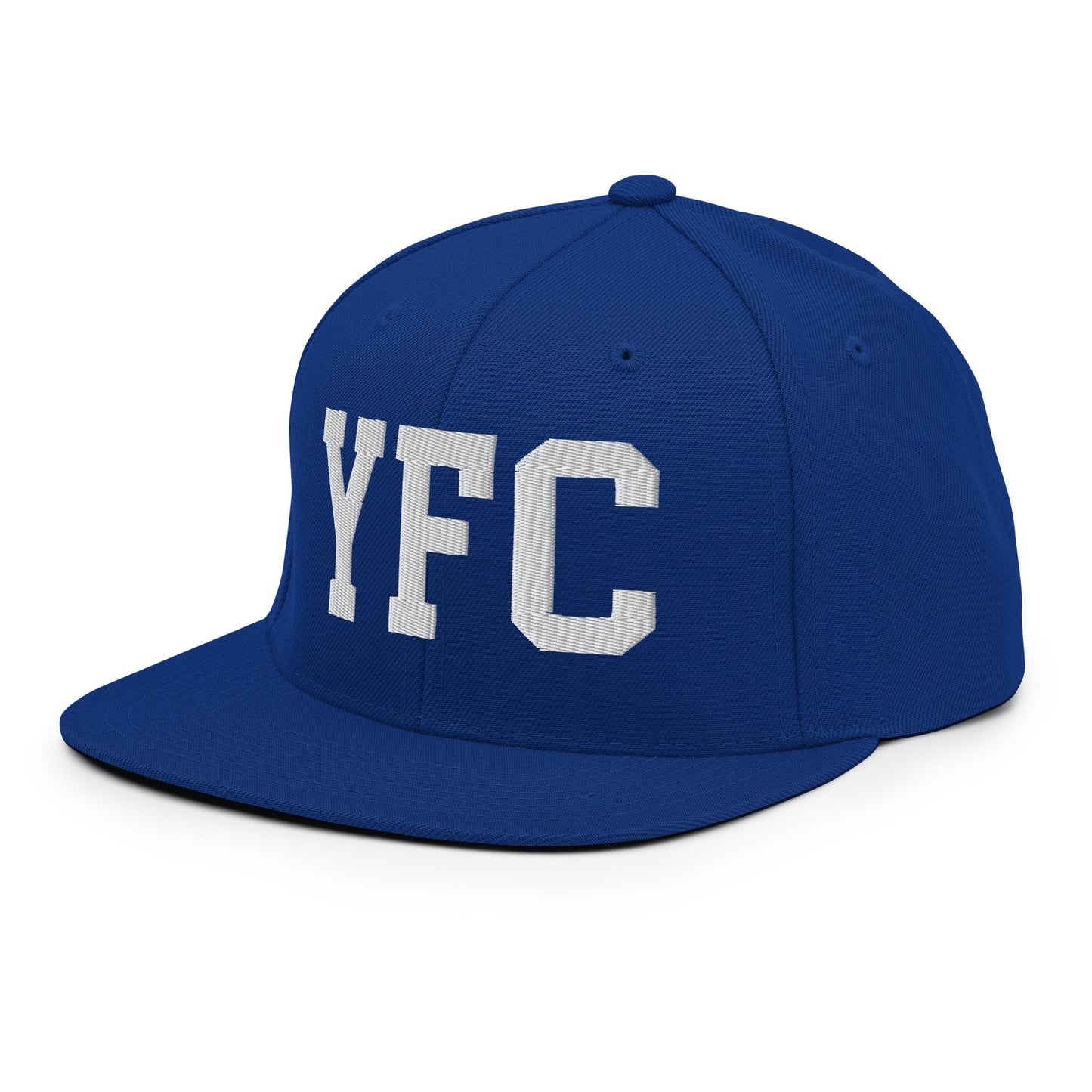 College-Style Classic Snapback Hat • White • YFC Fredericton Souvenir • YHM Designs - Image 13