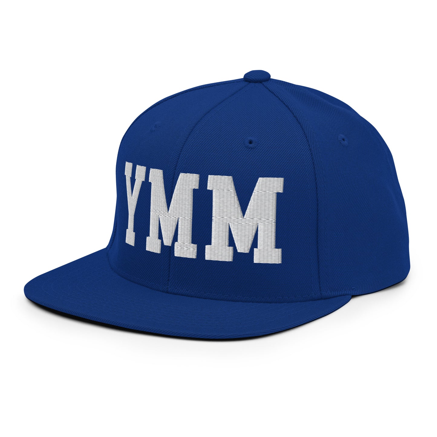 College-Style Classic Snapback Hat • White • YMM Fort McMurray • YHM Designs - Image 13