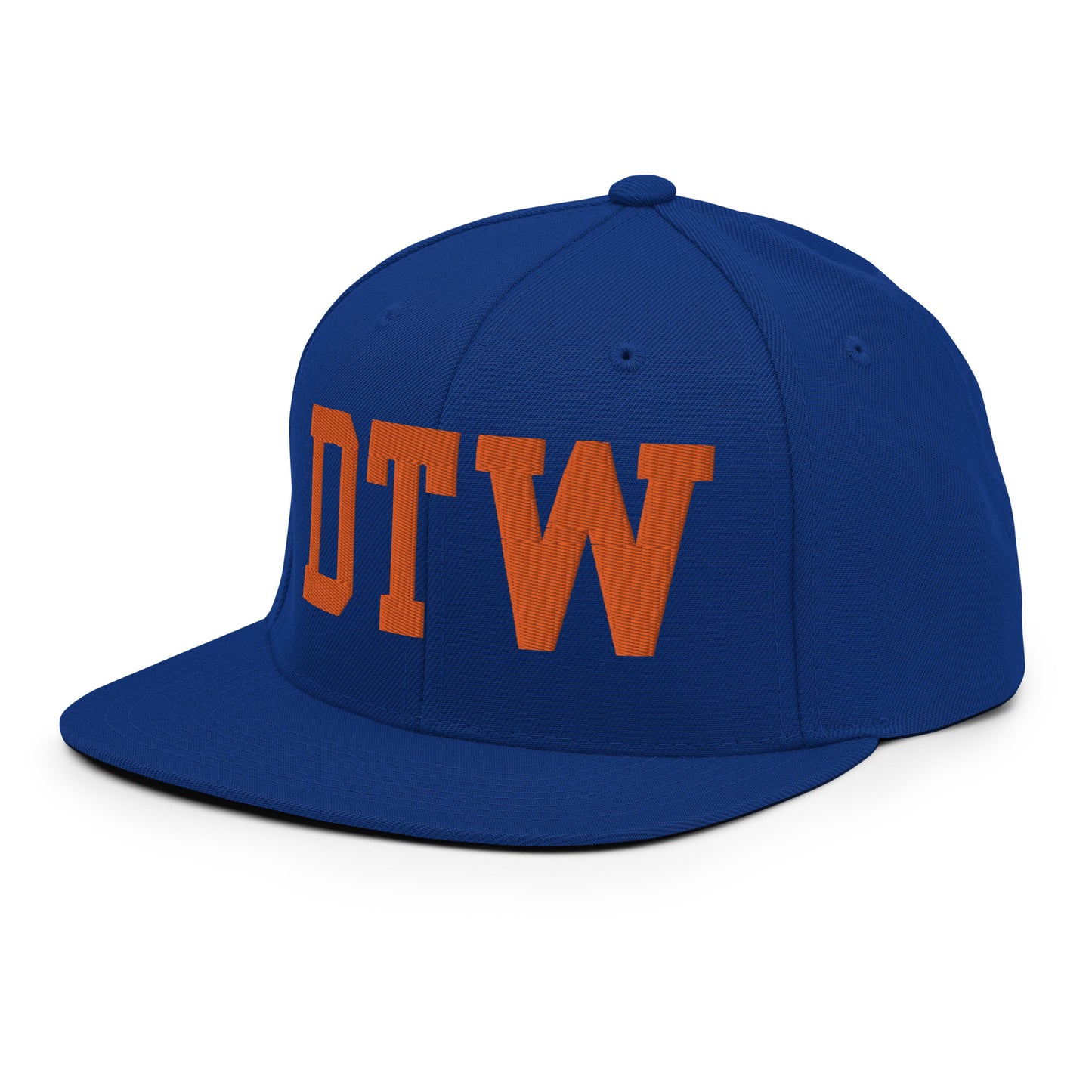 College-Style Classic Snapback Hat • Orange • DTW Detroit • YHM Designs - Image 17