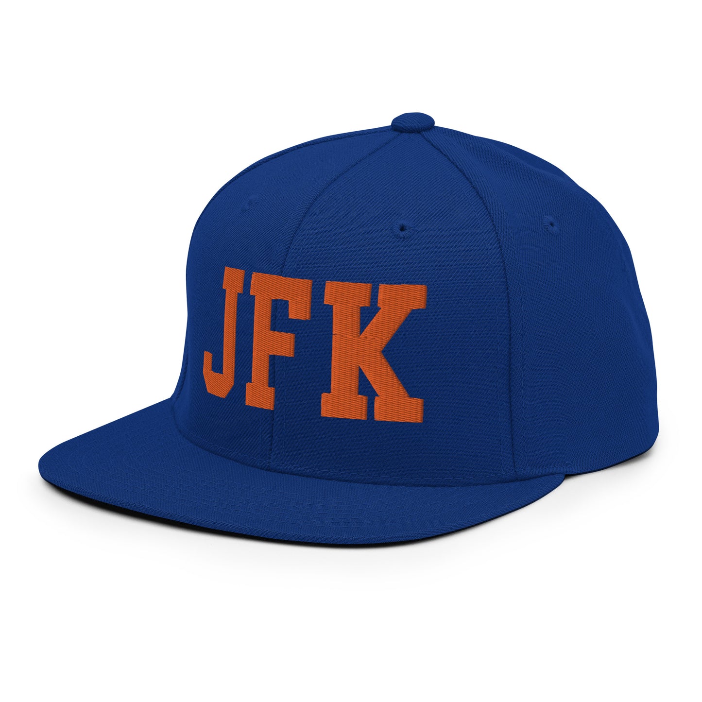 College-Style Classic Snapback Hat • Orange • JFK New York City • YHM Designs - Image 17