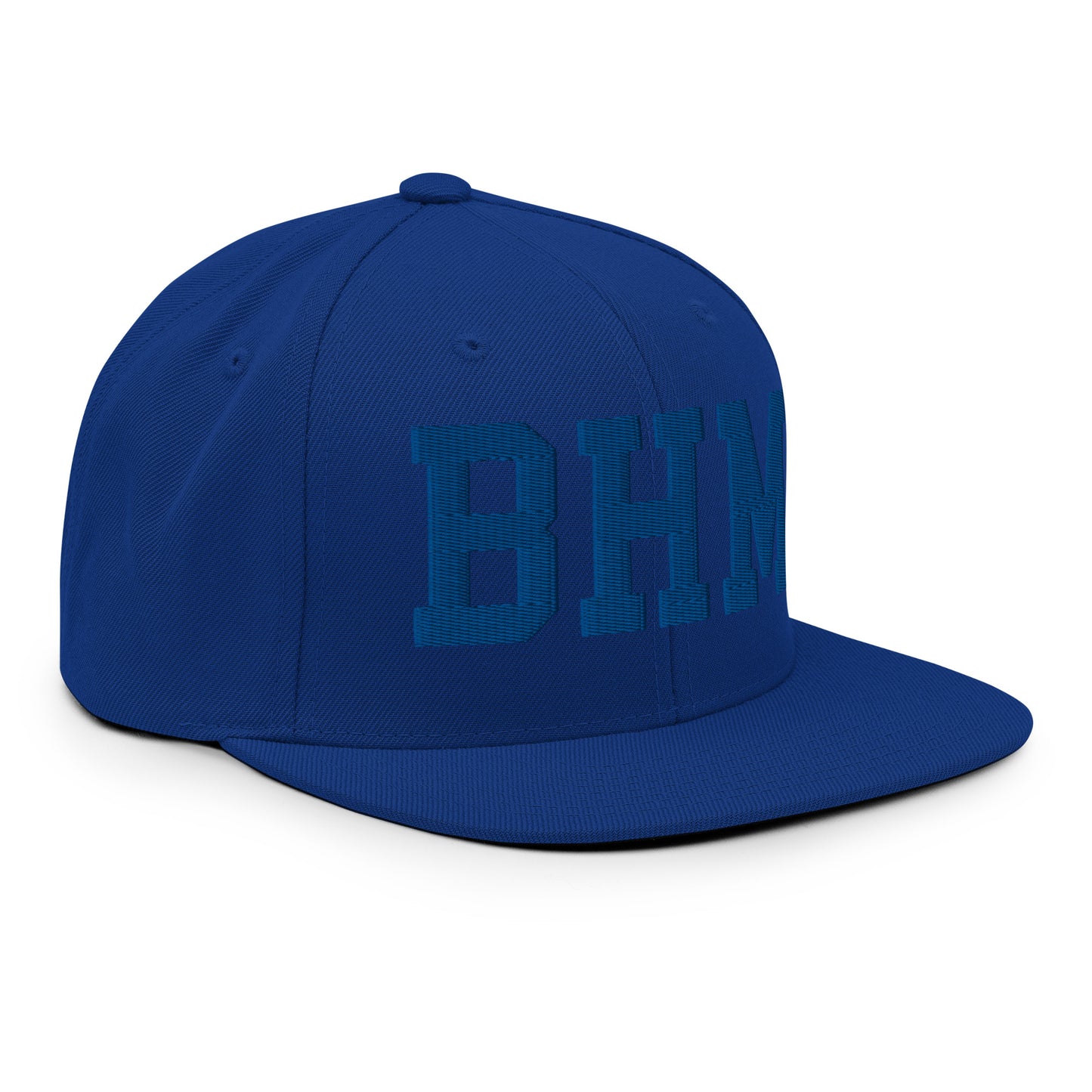 College-Style Classic Snapback Hat • Royal Blue • BHM Birmingham • YHM Designs - Image 10
