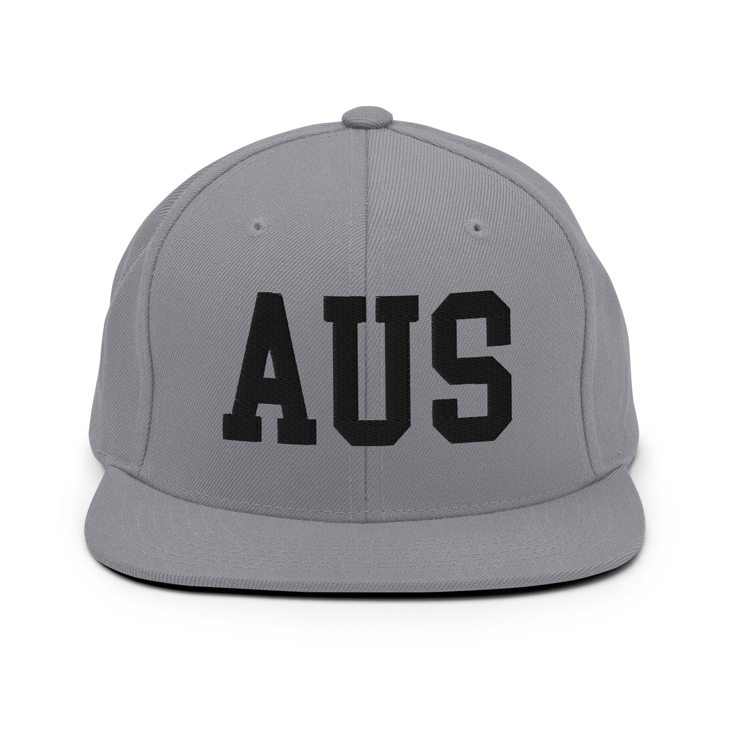 College-Style Classic Snapback Hat • Black • AUS Austin Souvenir • YHM Designs - Image 19