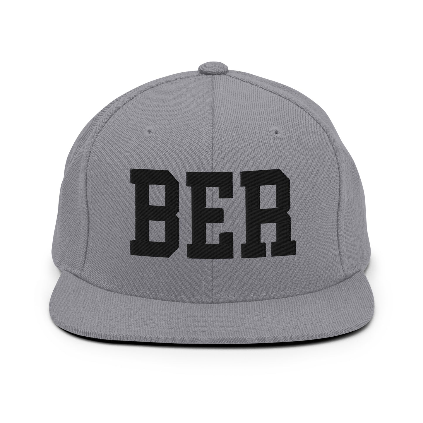 College-Style Classic Snapback Hat • Black • BER Berlin • YHM Designs - Image 19