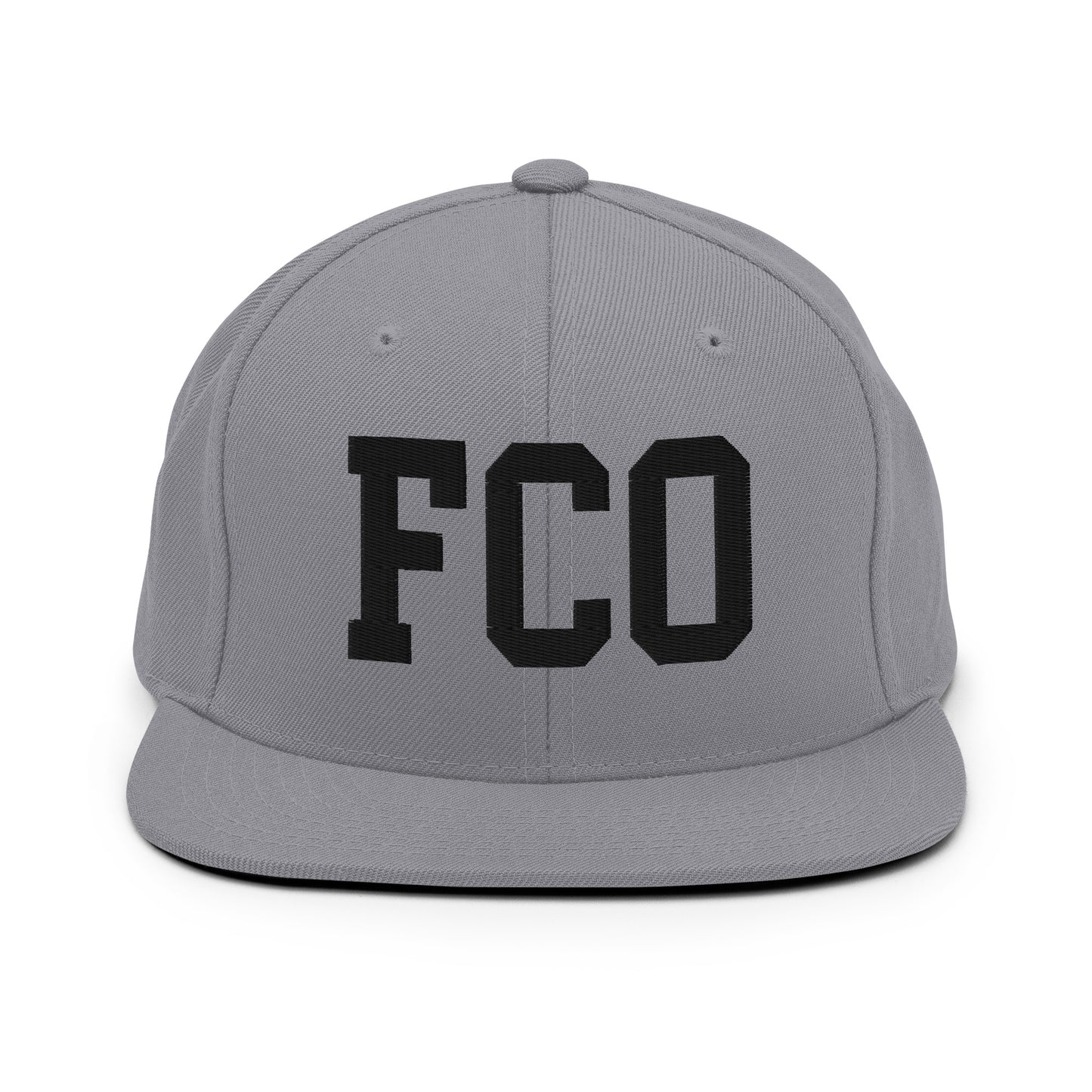 College-Style Classic Snapback Hat • Black • FCO Rome • YHM Designs - Image 19