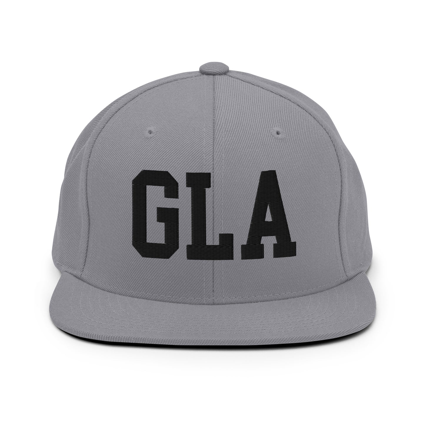 College-Style Classic Snapback Hat • Black • GLA Glasgow • YHM Designs - Image 19