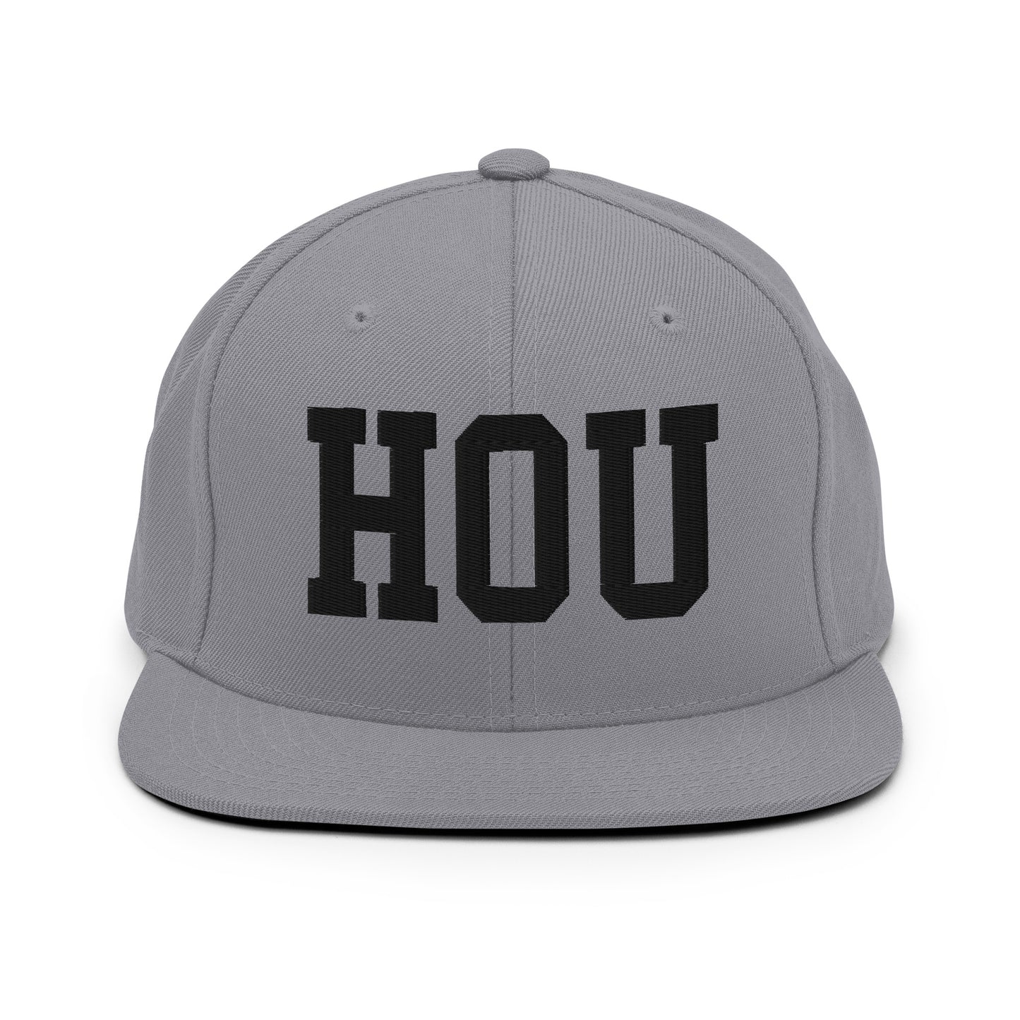 College-Style Classic Snapback Hat • Black • HOU Houston Souvenir • YHM Designs - Image 19