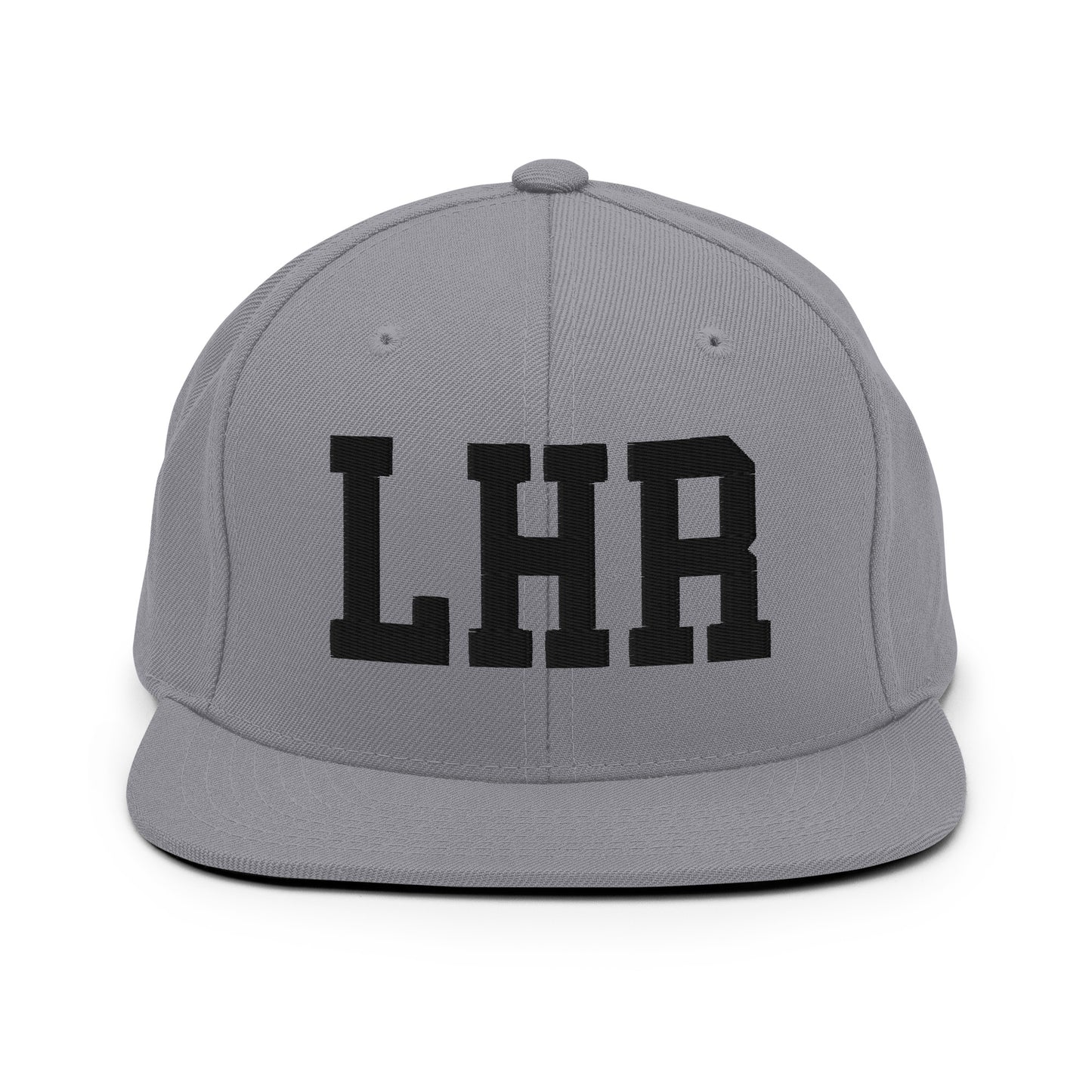 College-Style Classic Snapback Hat • Black • LHR London Souvenir • YHM Designs - Image 19