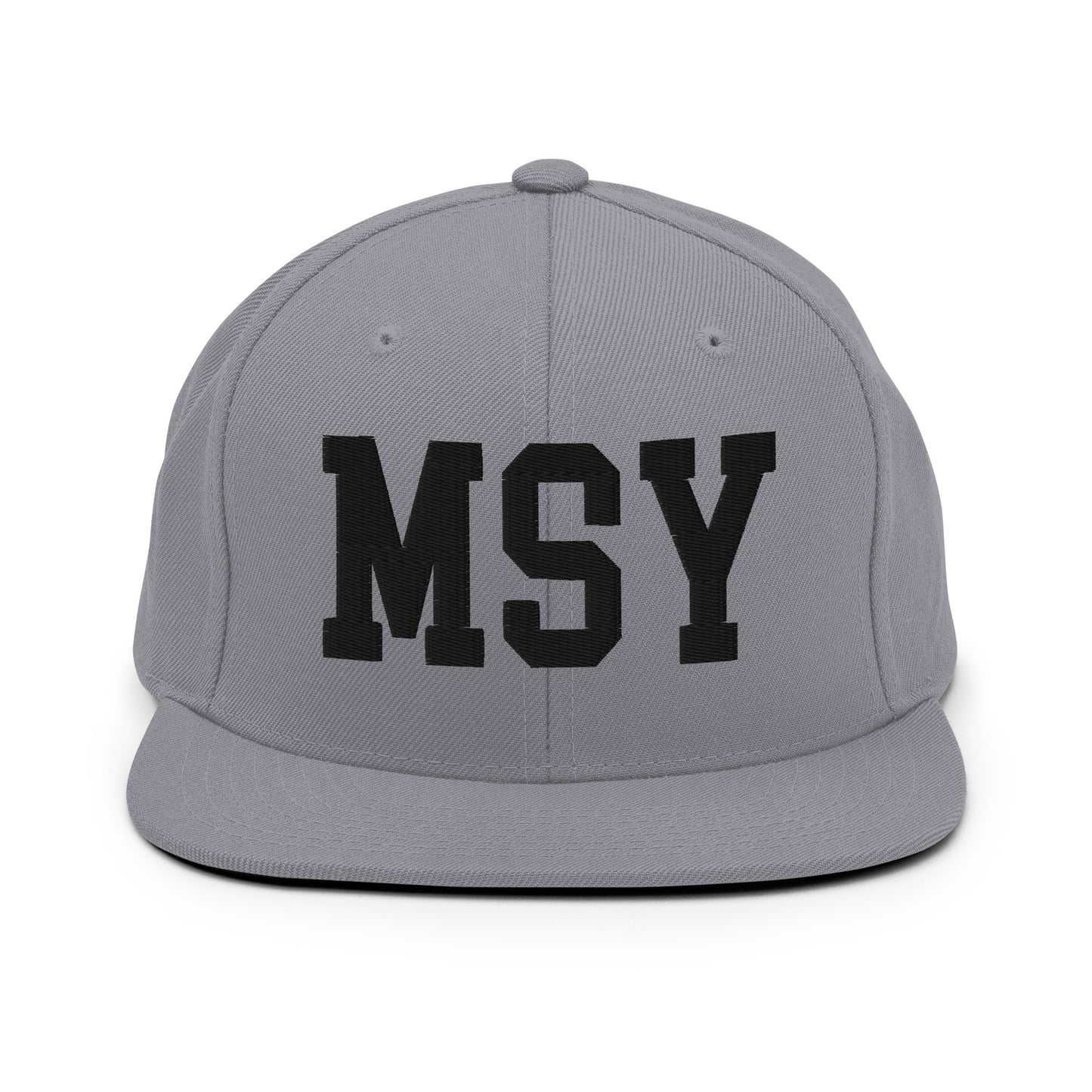 College-Style Classic Snapback Hat • Black • MSY New Orleans Souvenir • YHM Designs - Image 19
