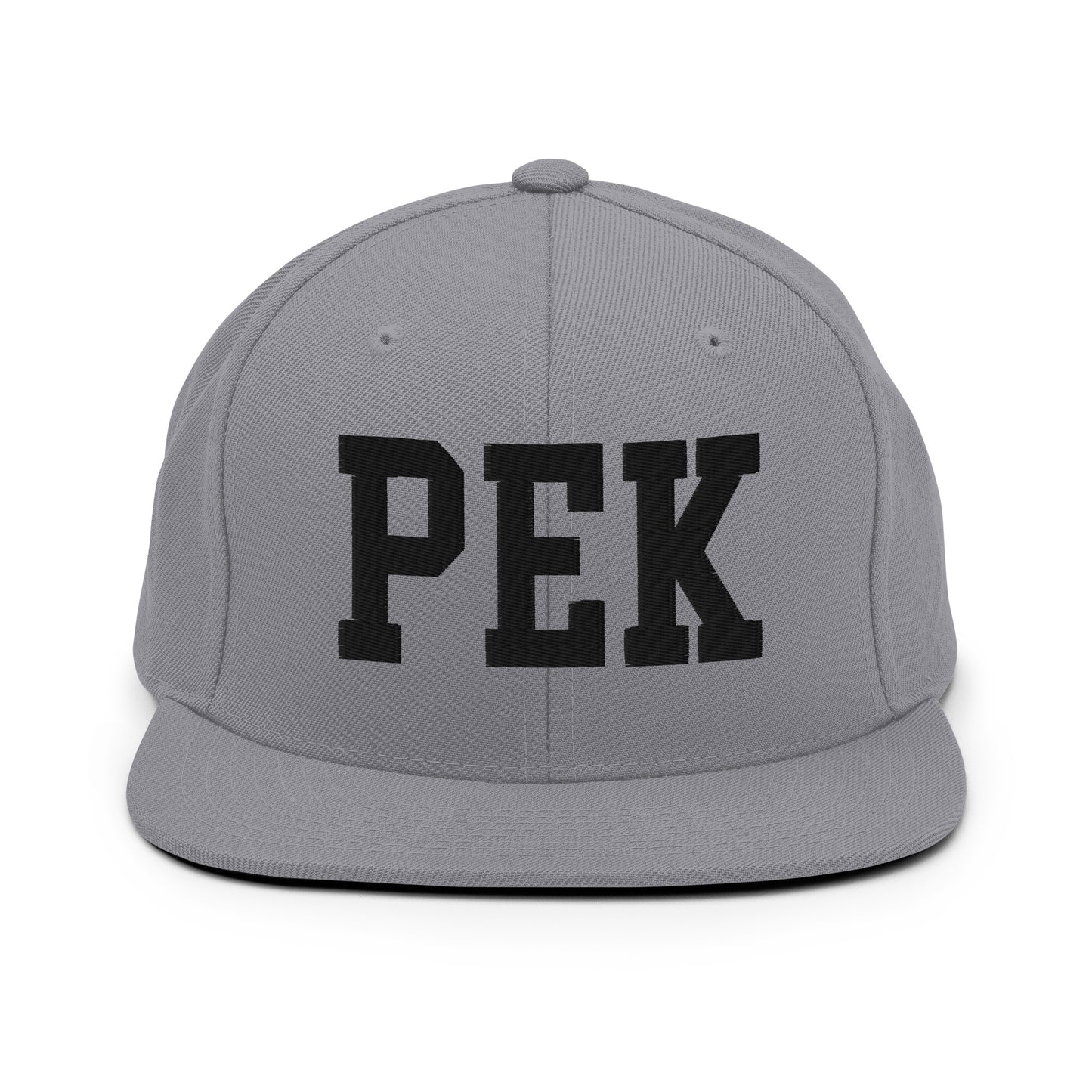 College-Style Classic Snapback Hat • Black • PEK Beijing • YHM Designs - Image 19