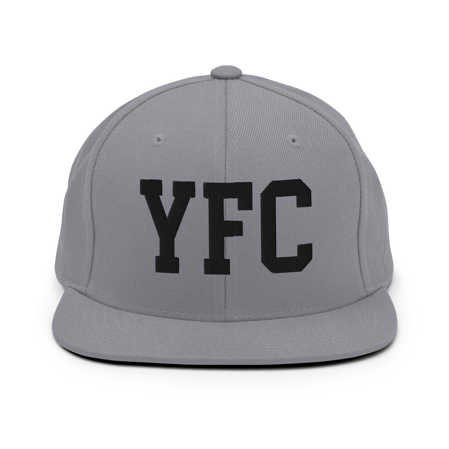 College-Style Classic Snapback Hat • Black • YFC Fredericton Souvenir • YHM Designs - Image 19