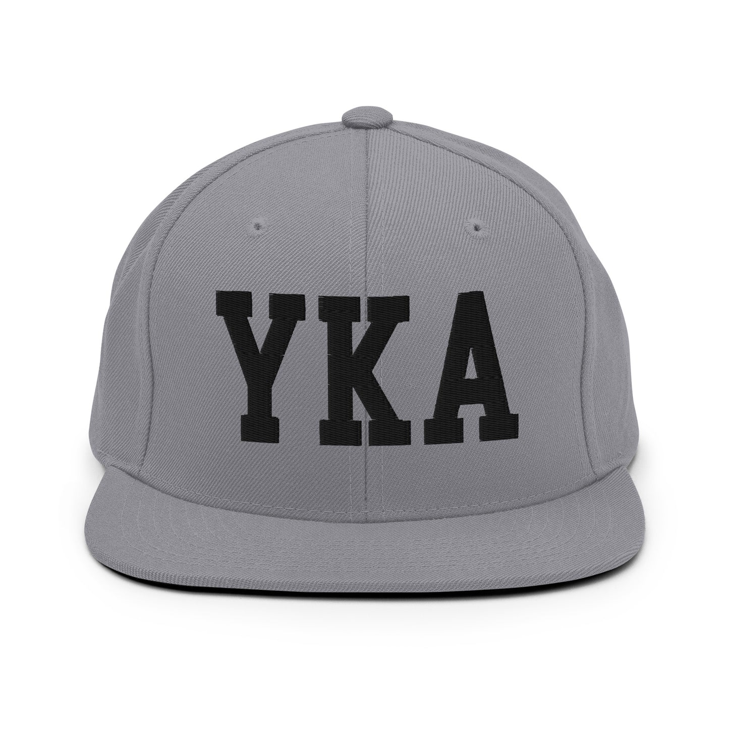 College-Style Classic Snapback Hat • Black • YKA Kamloops Souvenir • YHM Designs - Image 19