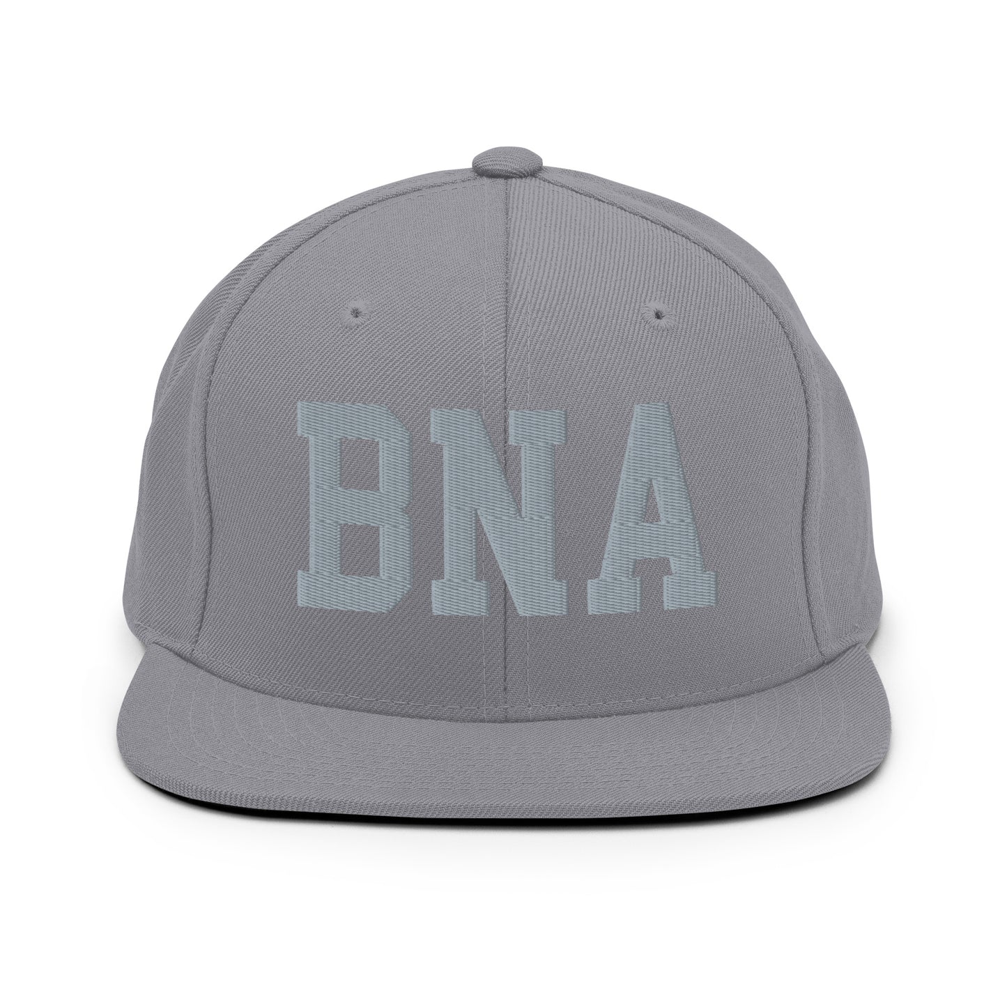 College-Style Classic Snapback Hat • Grey • BNA Nashville Souvenir • YHM Designs - Image 14