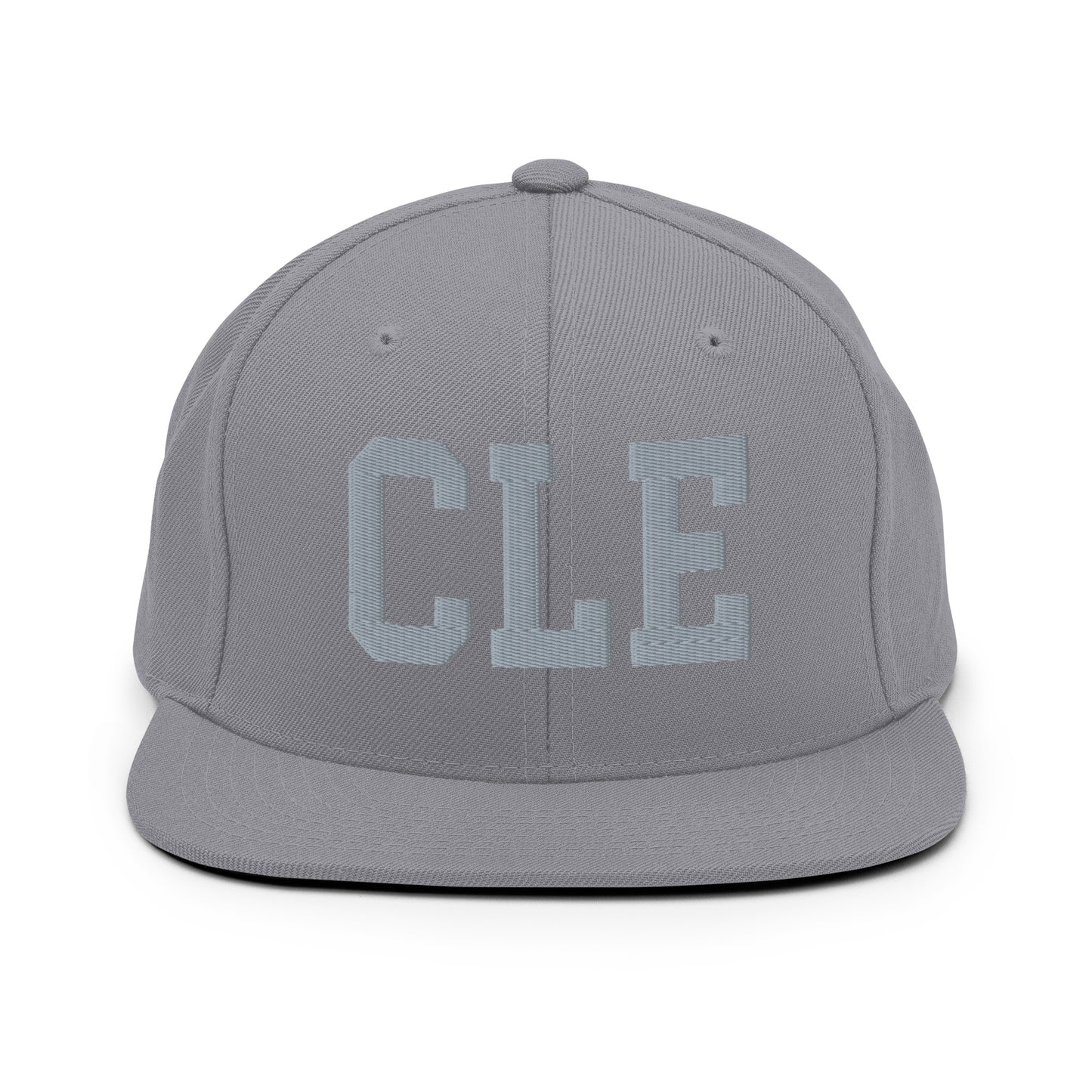 College-Style Classic Snapback Hat • Grey • CLE Cleveland • YHM Designs - Image 14