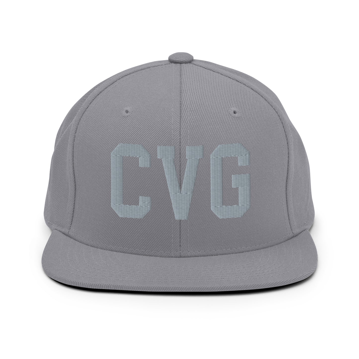 College-Style Classic Snapback Hat • Grey • CVG Cincinnati Souvenir • YHM Designs - Image 14
