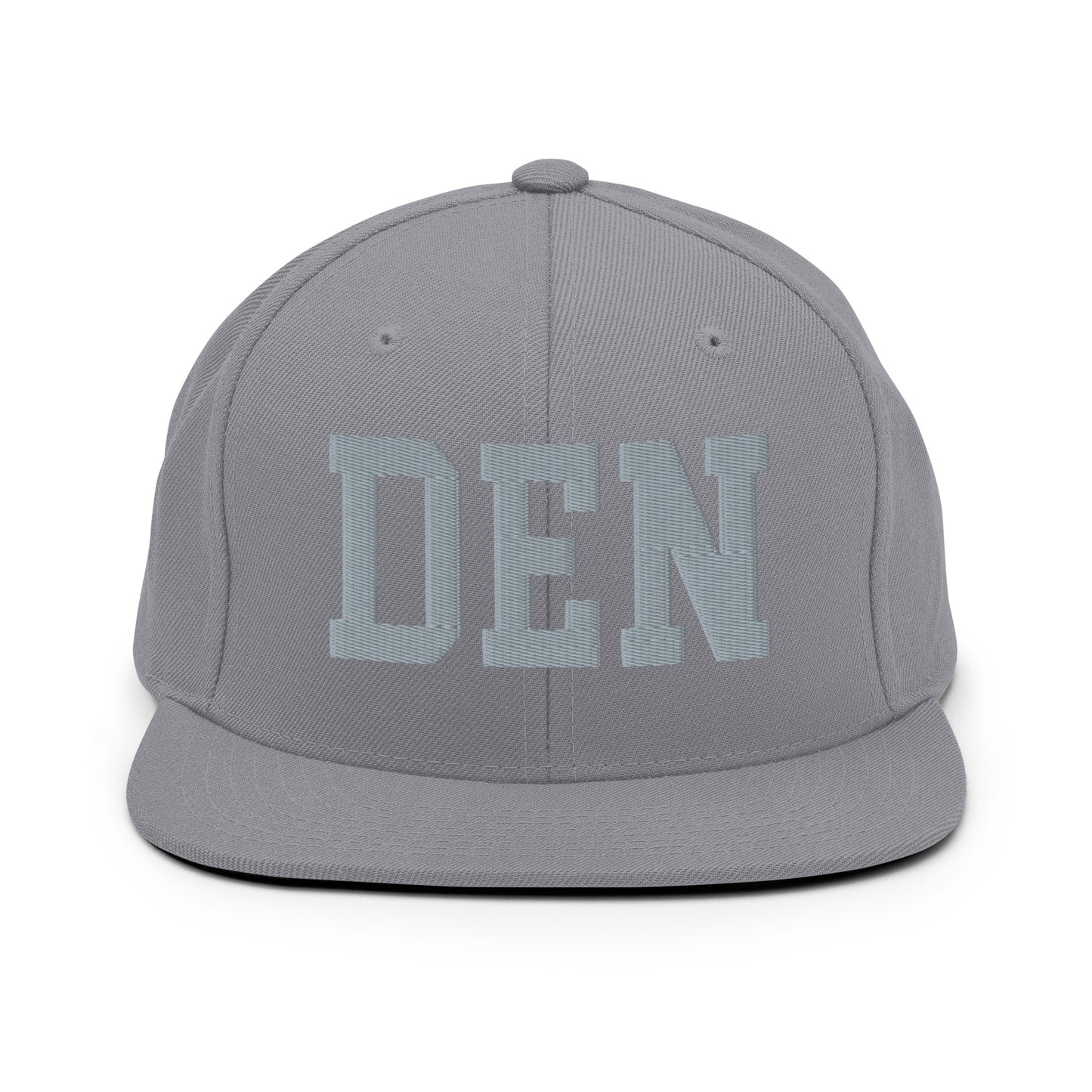 College-Style Classic Snapback Hat • Grey • DEN Denver • YHM Designs - Image 14