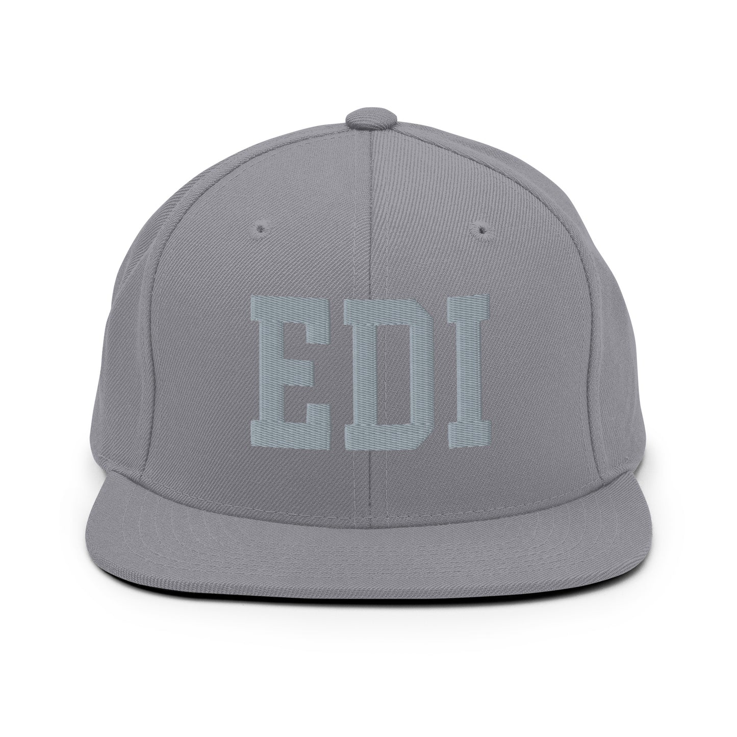 College-Style Classic Snapback Hat • Grey • EDI Edinburgh Souvenir • YHM Designs - Image 14