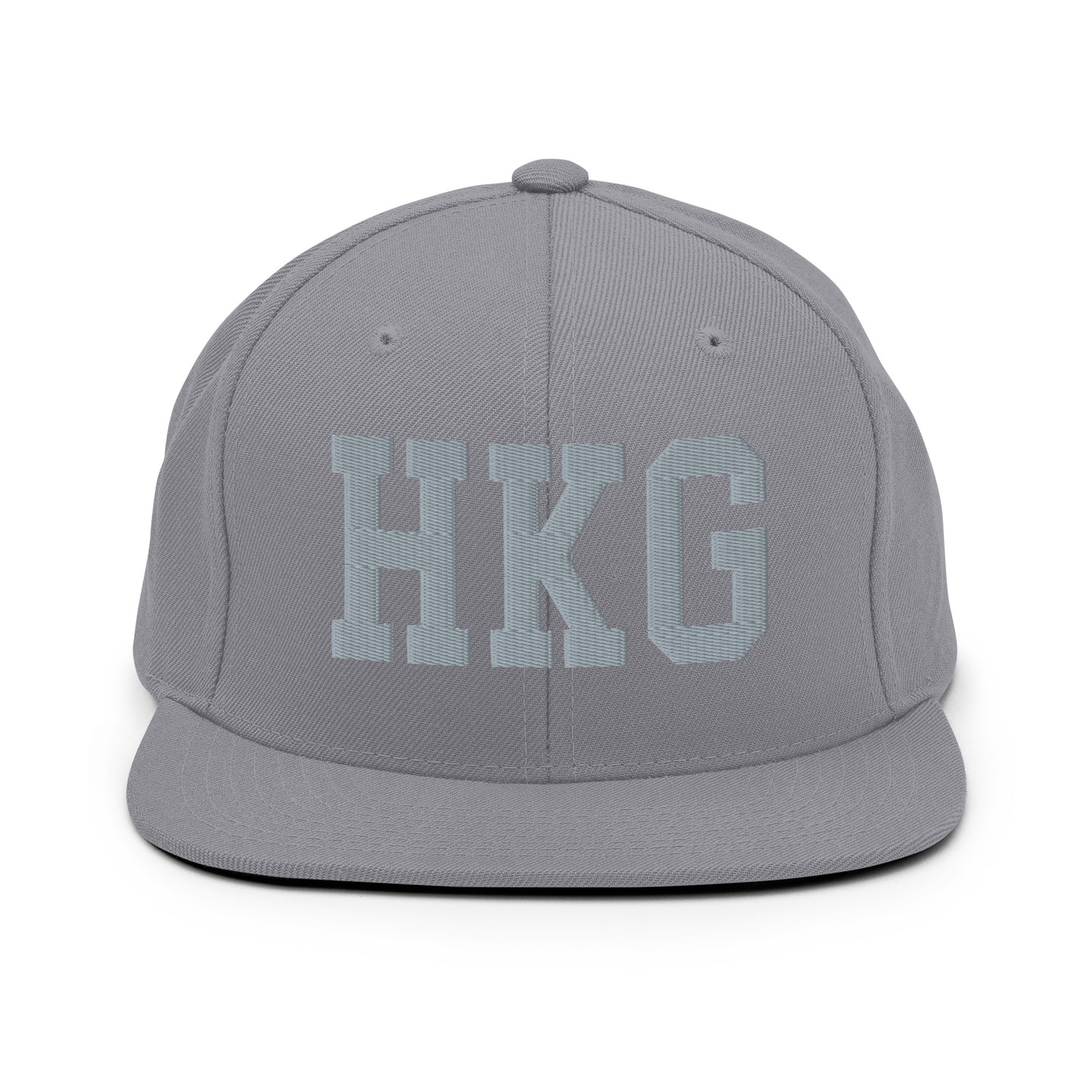College-Style Classic Snapback Hat • Grey • HKG Hong Kong • YHM Designs - Image 14