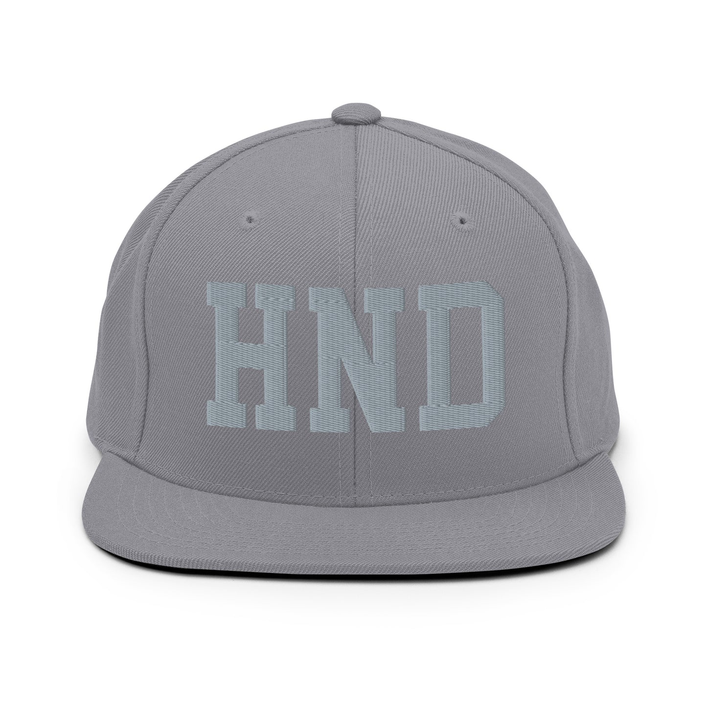 College-Style Classic Snapback Hat • Grey • HND Tokyo • YHM Designs - Image 14