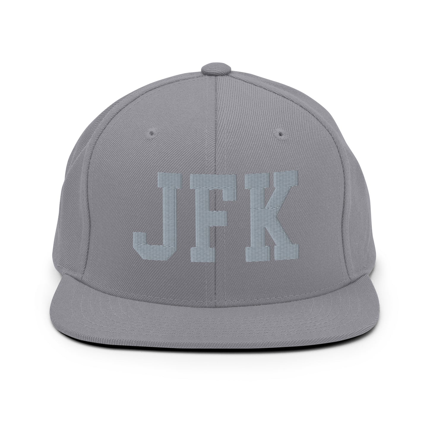College-Style Classic Snapback Hat • Grey • JFK New York City Souvenir • YHM Designs - Image 14