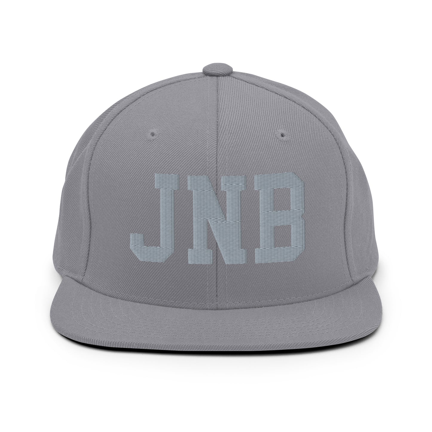 College-Style Classic Snapback Hat • Grey • JNB Johannesburg • YHM Designs - Image 14