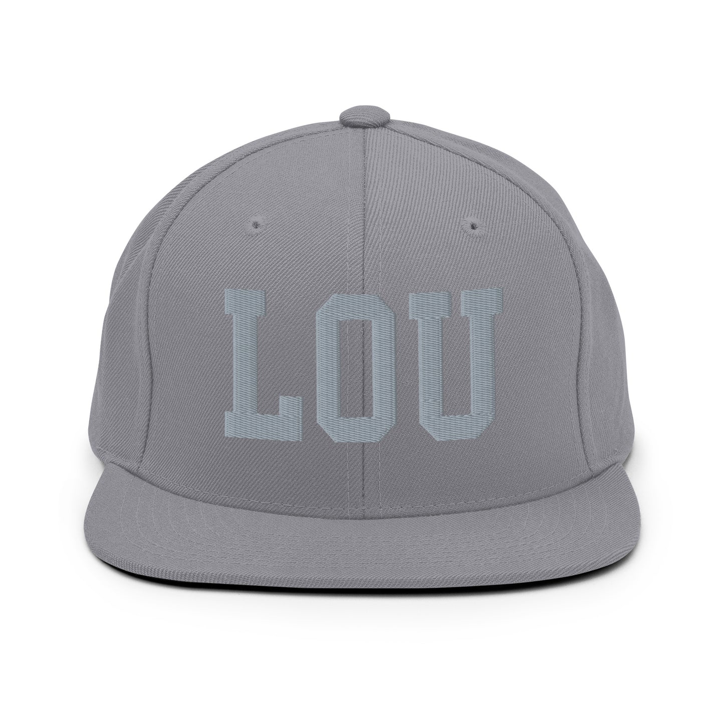 College-Style Classic Snapback Hat • Grey • LOU Louisville Souvenir • YHM Designs - Image 14