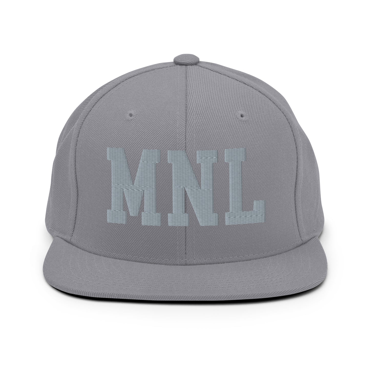 College-Style Classic Snapback Hat • Grey • MNL Manila Souvenir • YHM Designs - Image 14
