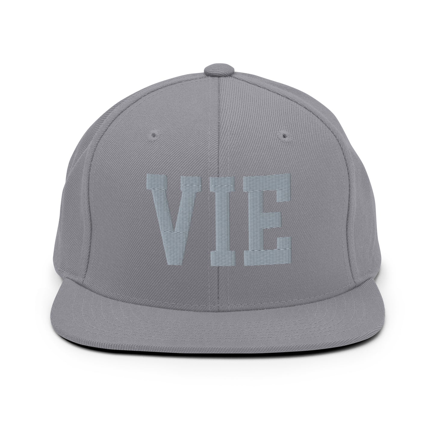 College-Style Classic Snapback Hat • Grey • VIE Vienna Souvenir • YHM Designs - Image 14