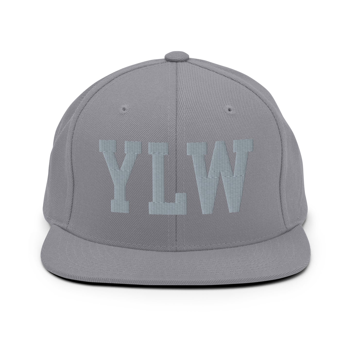 College-Style Classic Snapback Hat • Grey • YLW Kelowna Souvenir • YHM Designs - Image 14