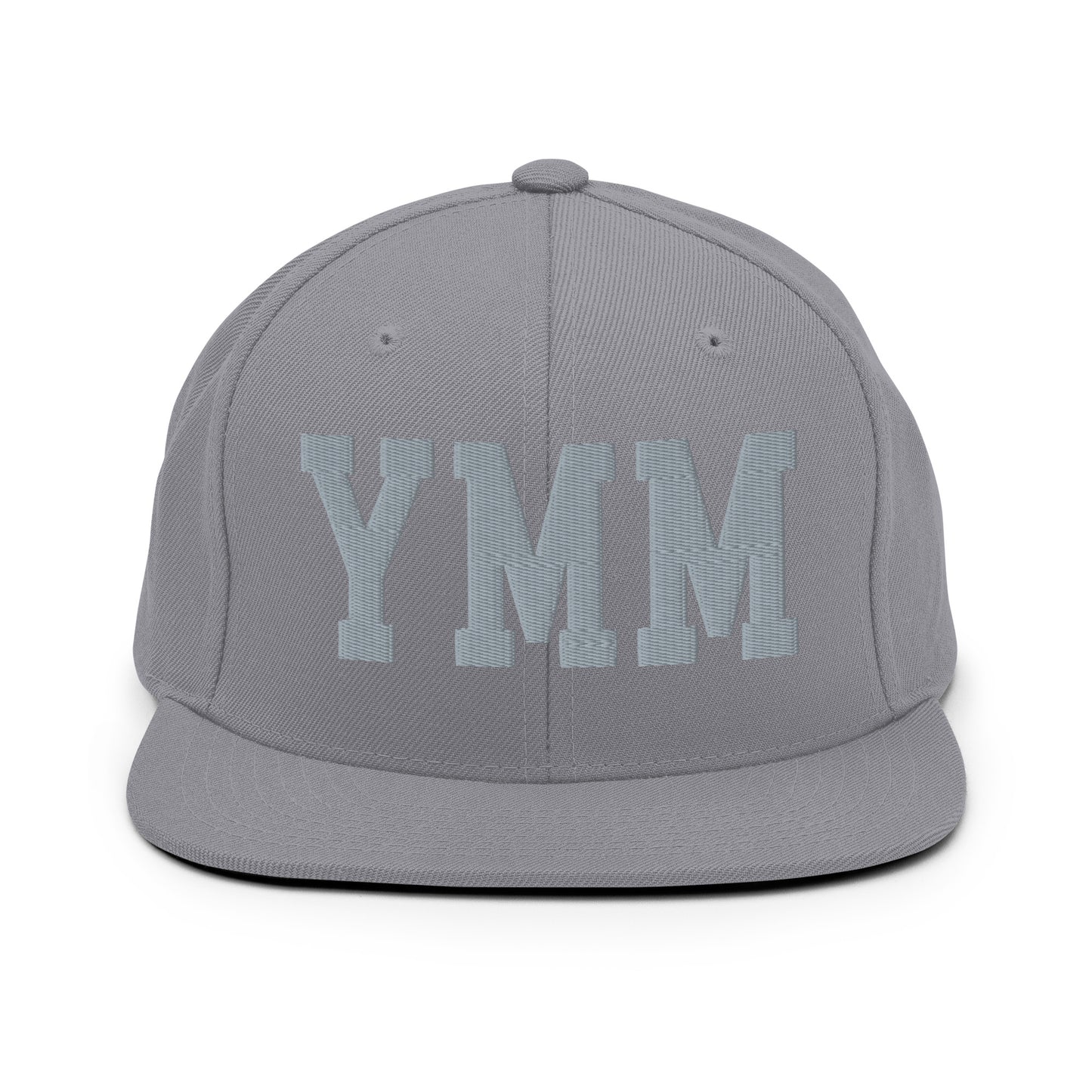 College-Style Classic Snapback Hat • Grey • YMM Fort McMurray • YHM Designs - Image 14