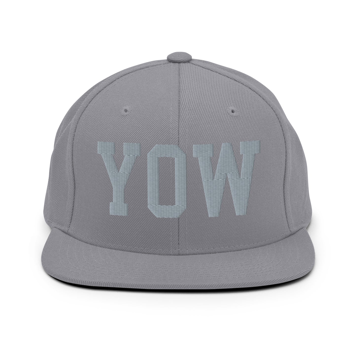College-Style Classic Snapback Hat • Grey • YOW Ottawa Souvenir • YHM Designs - Image 14