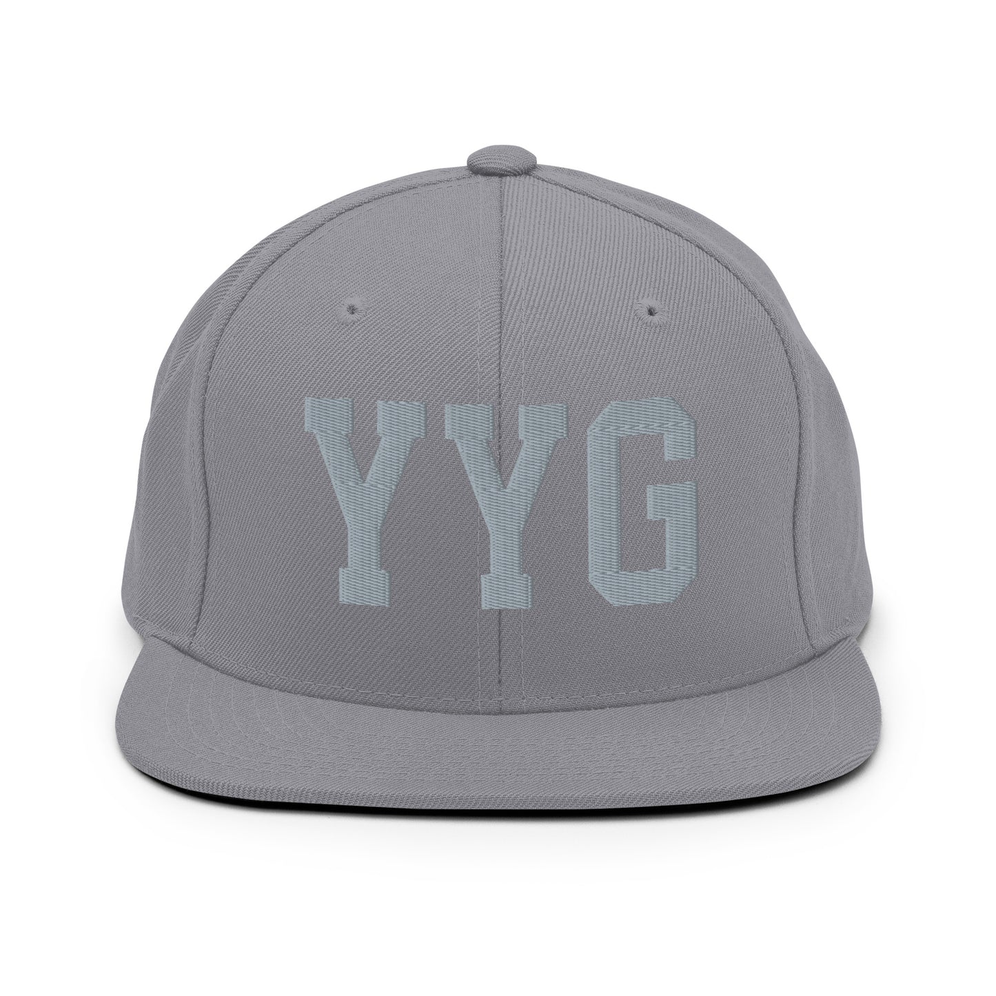 College-Style Classic Snapback Hat • Grey • YYG Charlottetown • YHM Designs - Image 14