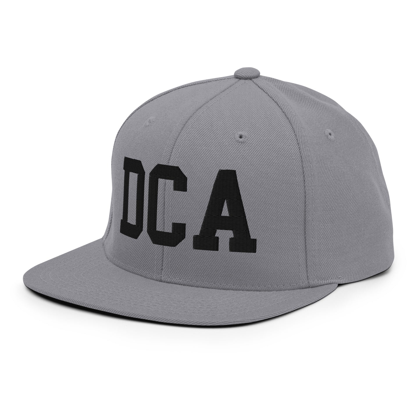 College-Style Classic Snapback Hat • Black • DCA Washington • YHM Designs - Image 21