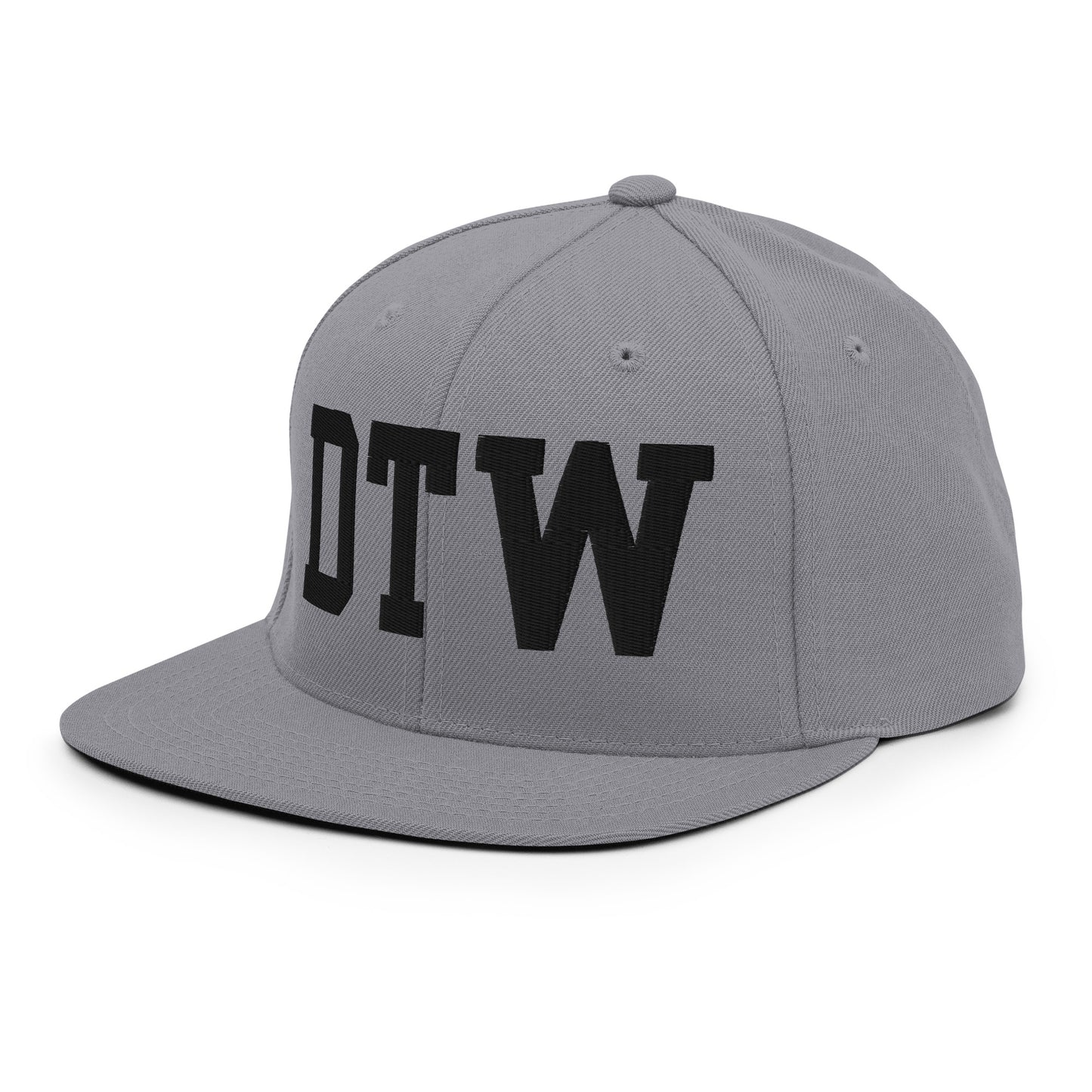 College-Style Classic Snapback Hat • Black • DTW Detroit Souvenir • YHM Designs - Image 21