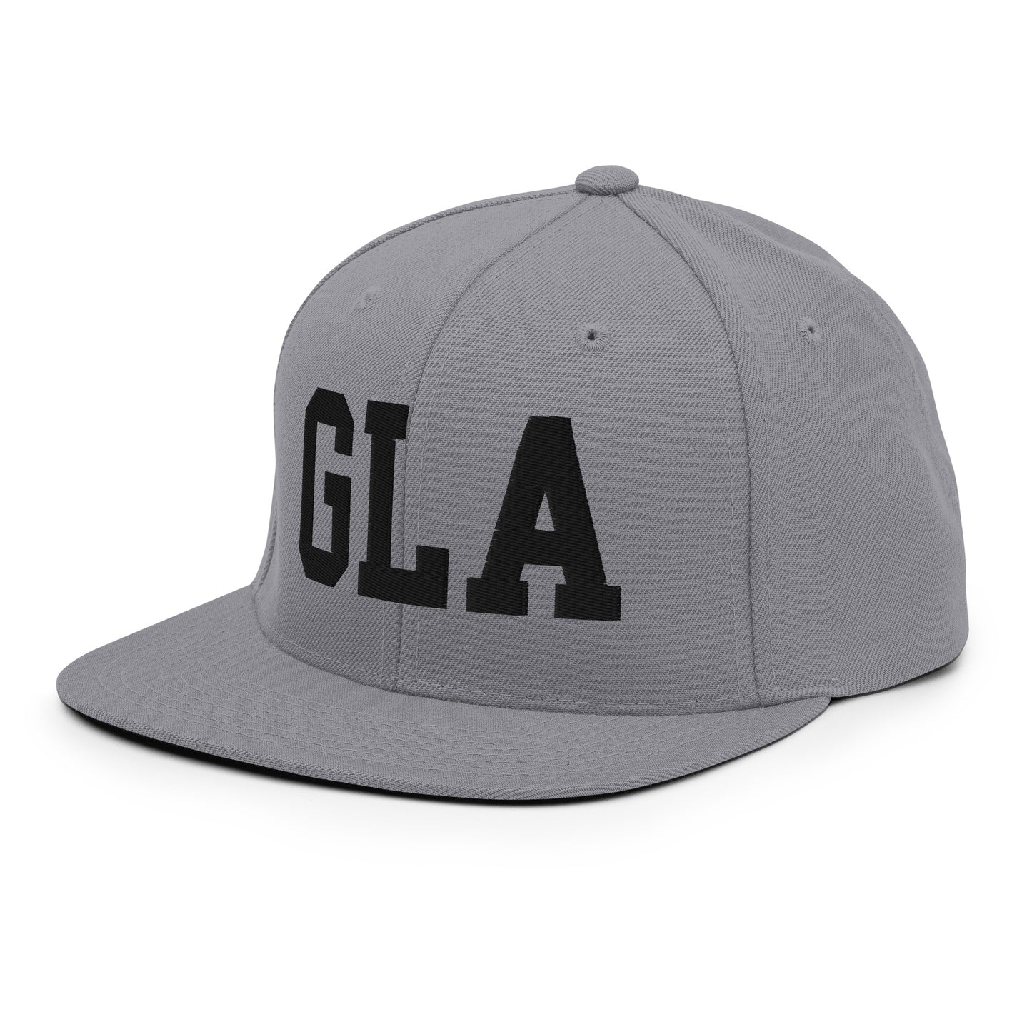 College-Style Classic Snapback Hat • Black • GLA Glasgow • YHM Designs - Image 21