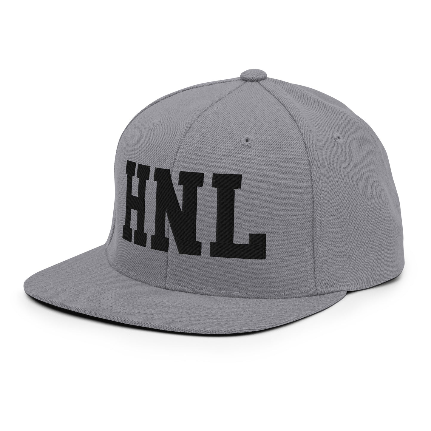 College-Style Classic Snapback Hat • Black • HNL Honolulu Souvenir • YHM Designs - Image 21