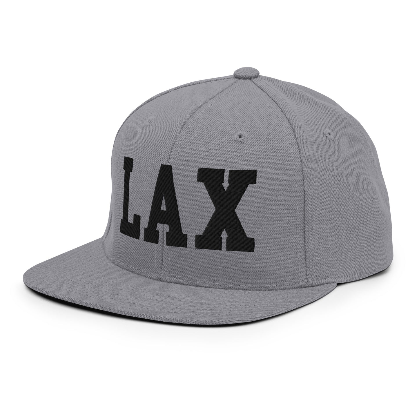 College-Style Classic Snapback Hat • Black • LAX Los Angeles • YHM Designs - Image 21
