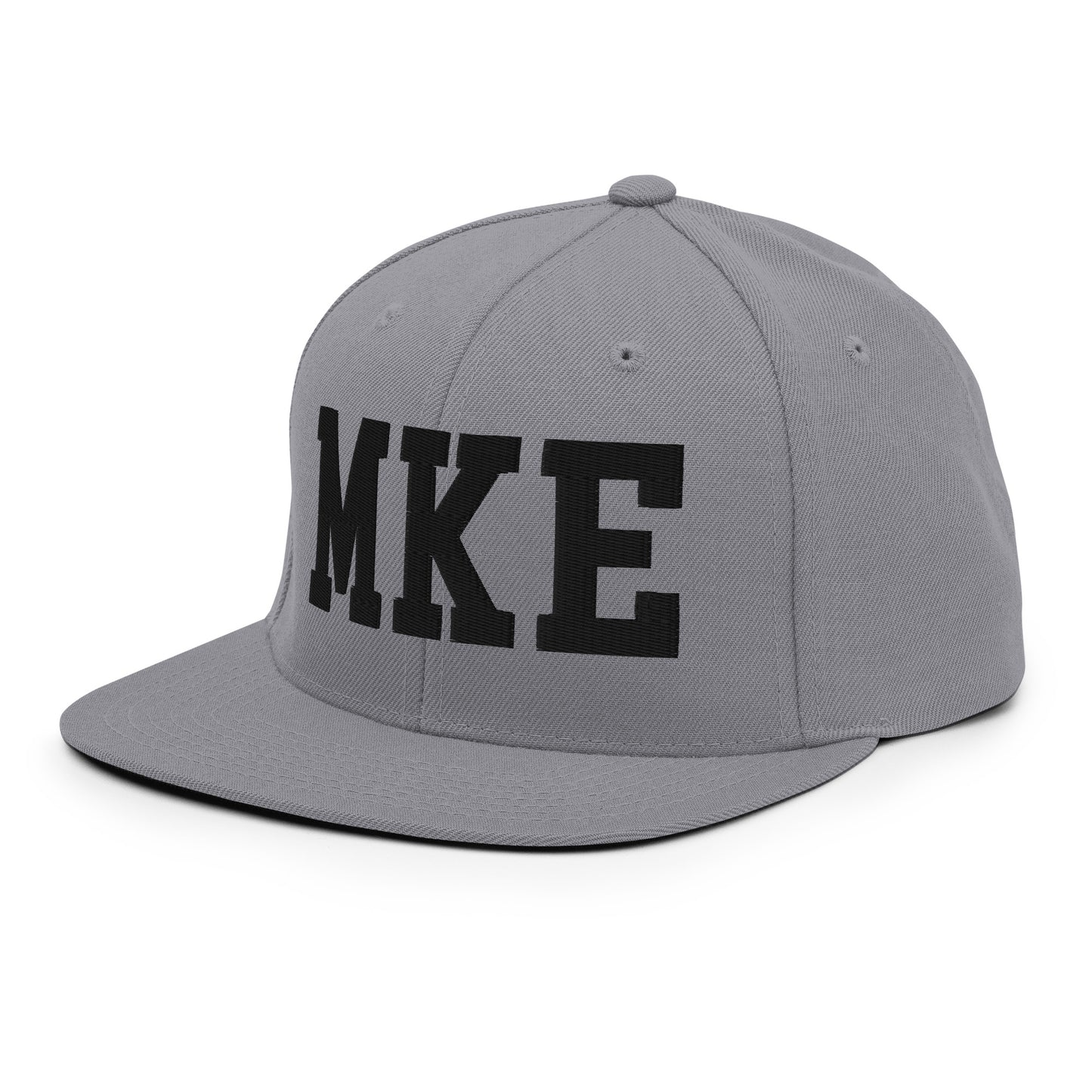 College-Style Classic Snapback Hat • Black • MKE Milwaukee • YHM Designs - Image 21